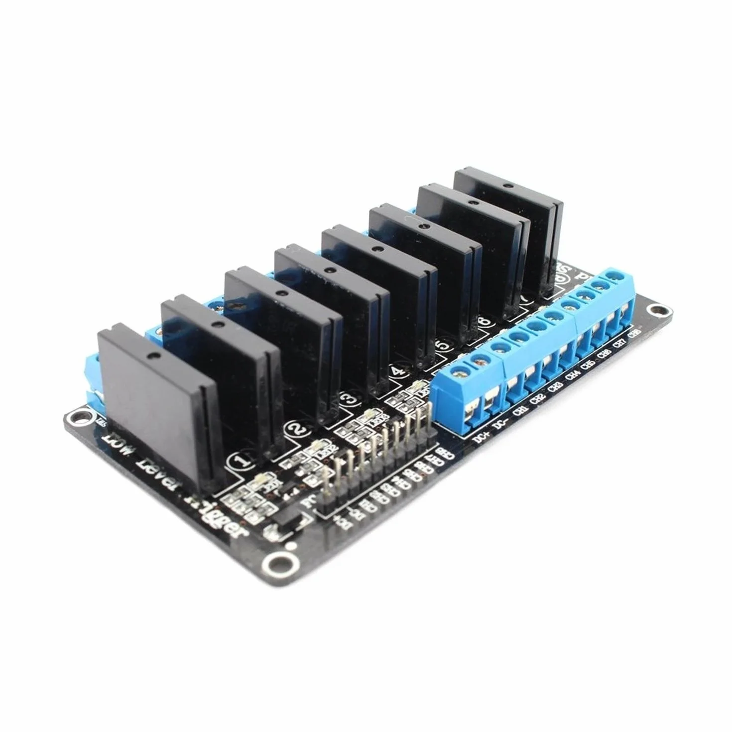 DollaTek 8-kana?owy przeka?nik 5 V do OMRON SSR modu? przeka?nika pó?przewodnikowego o niskim poziomie 250 V 2 A do Arduino