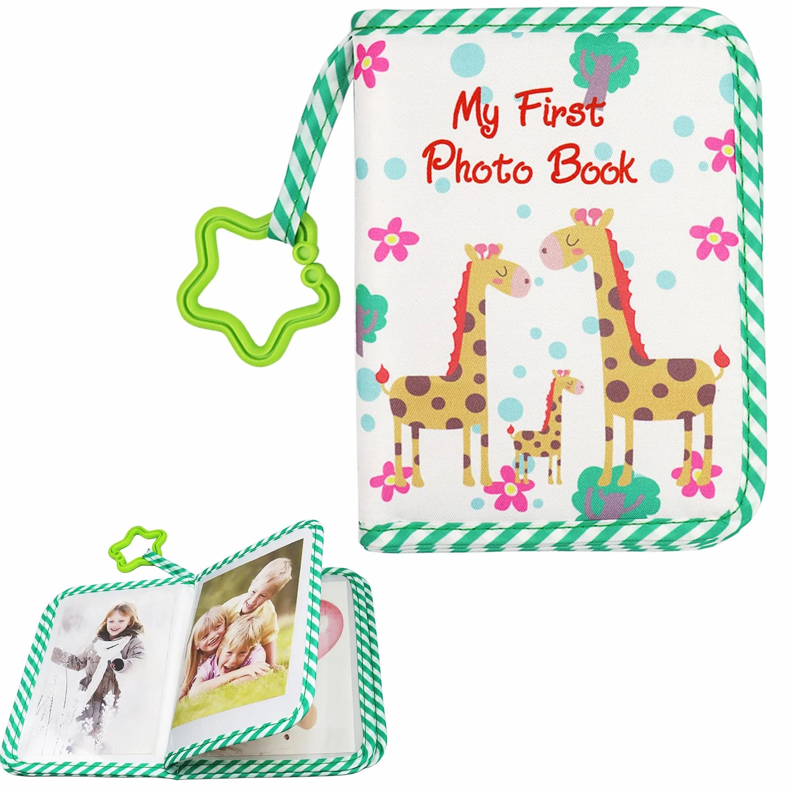 Fotoksiążki dla małych dzieci, album fotograficzny dla niemowląt, fotoksiążka z miękkiego materiału, album na pierwszy rok, miękka fotoksiążka, album dla niemowląt z gryzakiem i zawieszką, dla dzieci