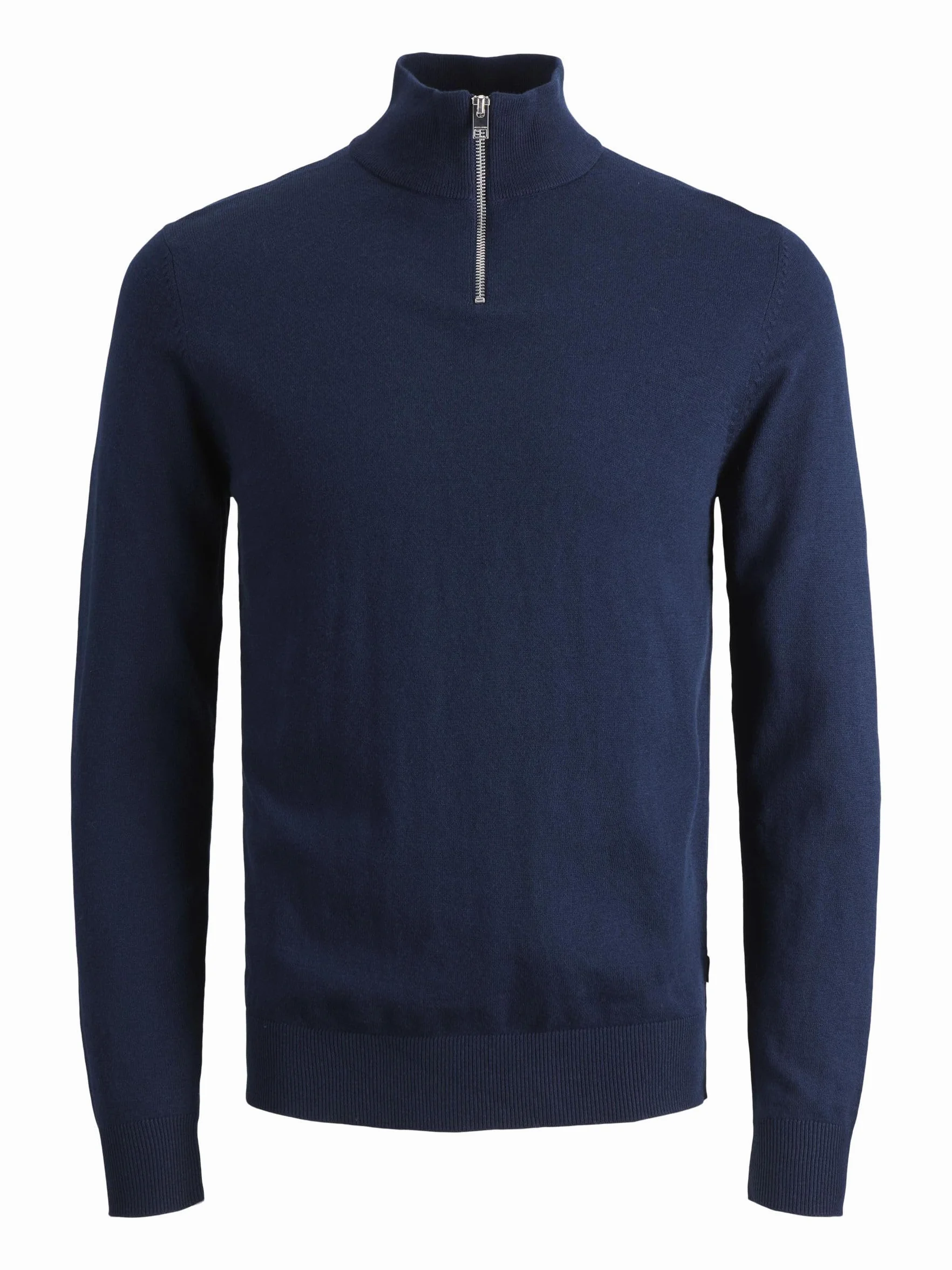 JACK & JONES Chłopięcy kardigan z zamkiem błyskawicznym na ćwiartki, kurtka z dzianiny z zamkiem błyskawicznym na ć, granatowy blezer, 164