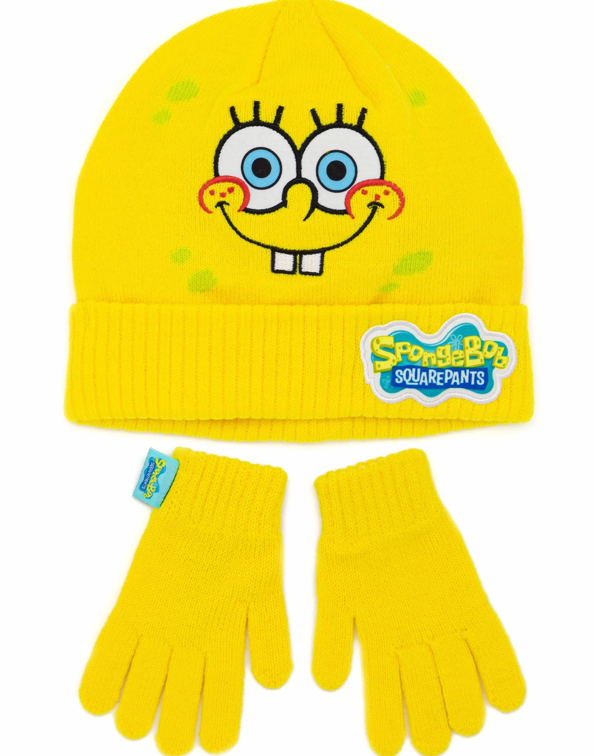 SpongeBob Squarepants Dziecięca czapka z daszkiem z dzianiny żółta, rozmiar uniwersalny