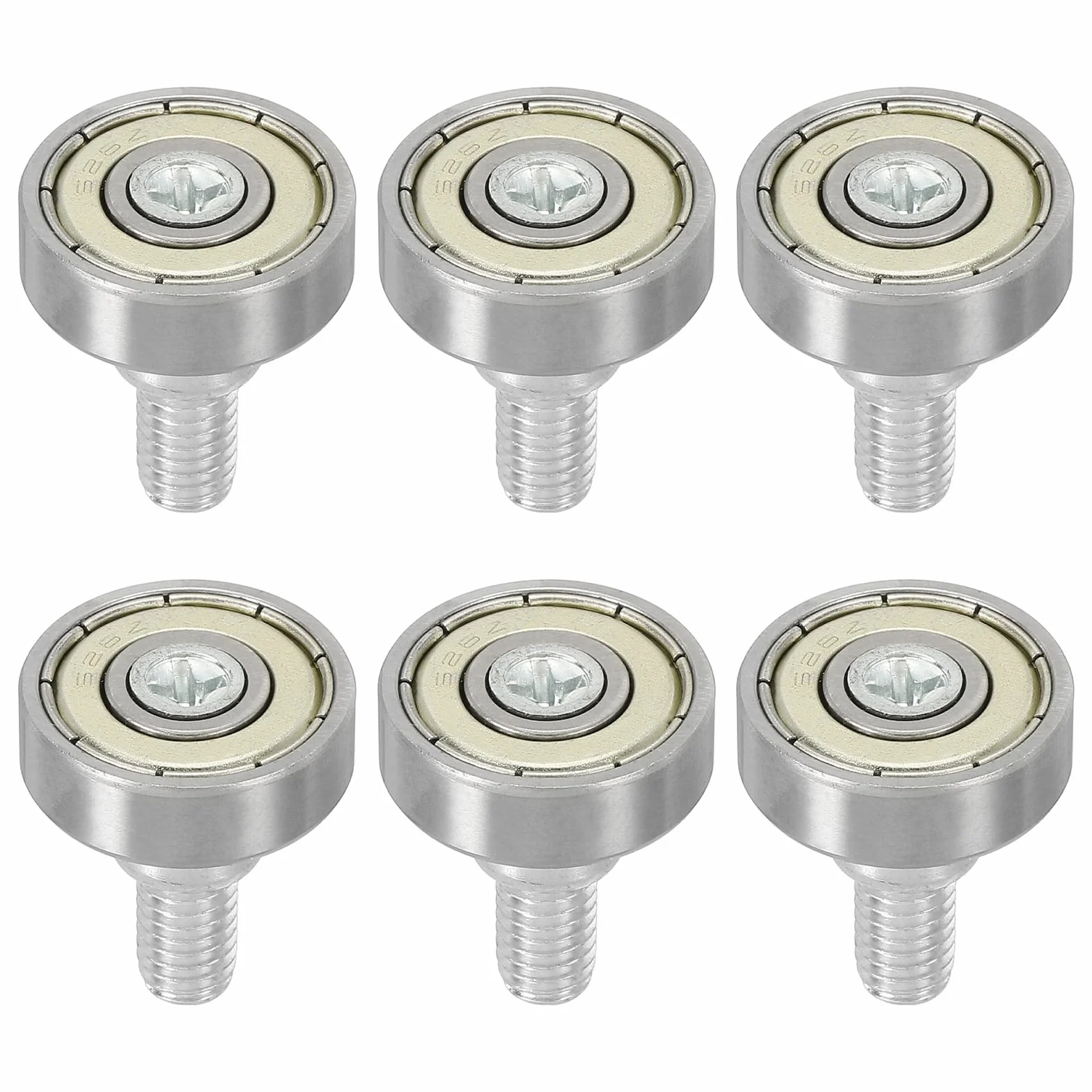 PATIKIL Rolki do szuflady 19 mm, 6 sztuk Koła zamienne kółek do szuflad z łożyskiem Małe koła pasowe, stopień 6 mm, białe