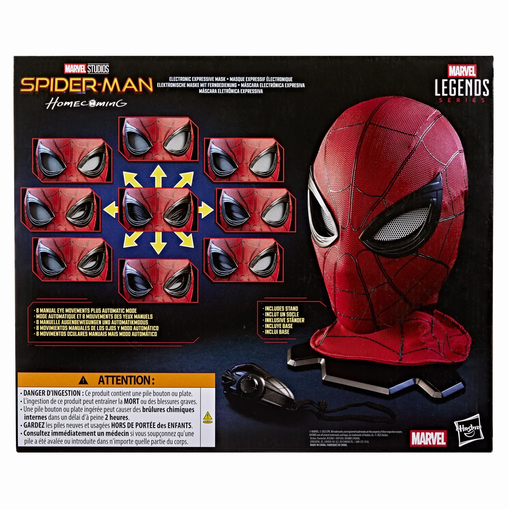 Elektroniczna ekspresyjna maska Spider-Mana z serii Marvel Legends