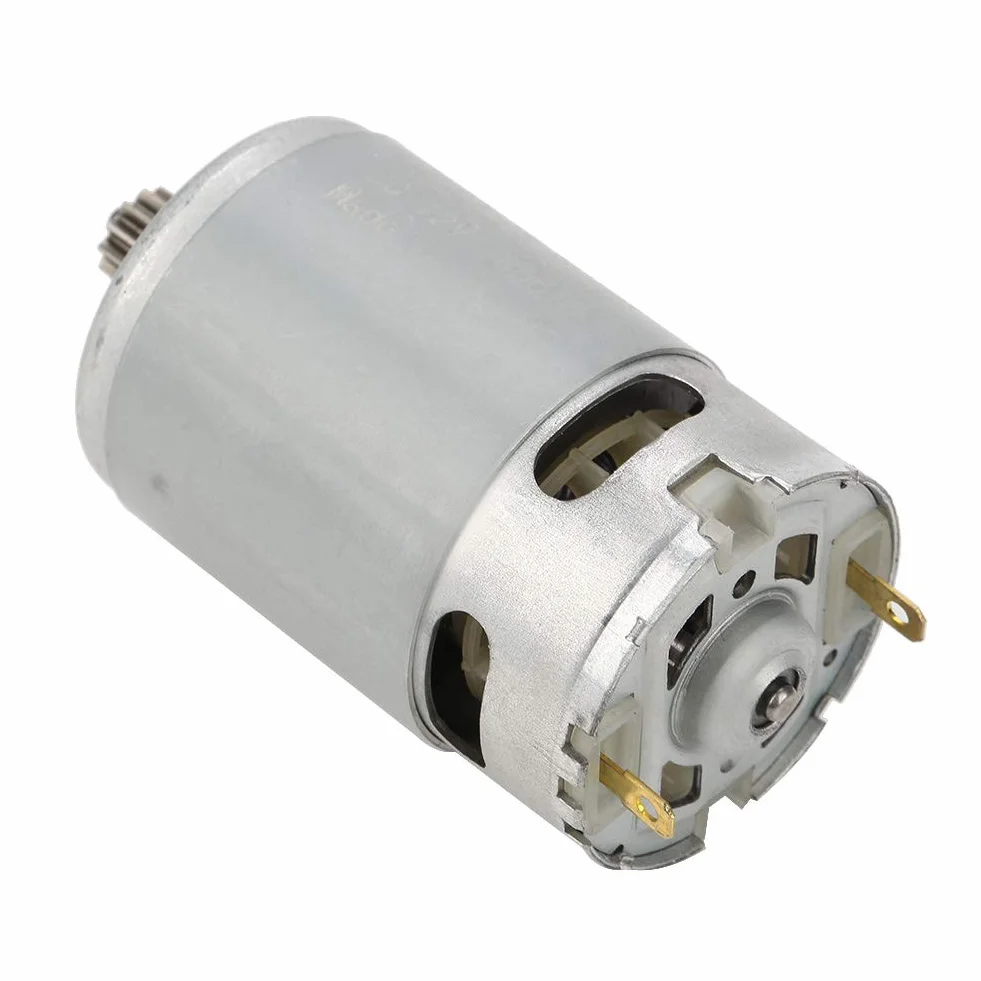 Silnik DC 90W Dwubiegowy do Wiertarki Elektrycznej i Wentylatorów 12V 16,8V 25V Przekładnia 12-Zębowa Silnik Uniwersalny Silnik do Narzędzi Elektrycznych Silnik Przemysłowy