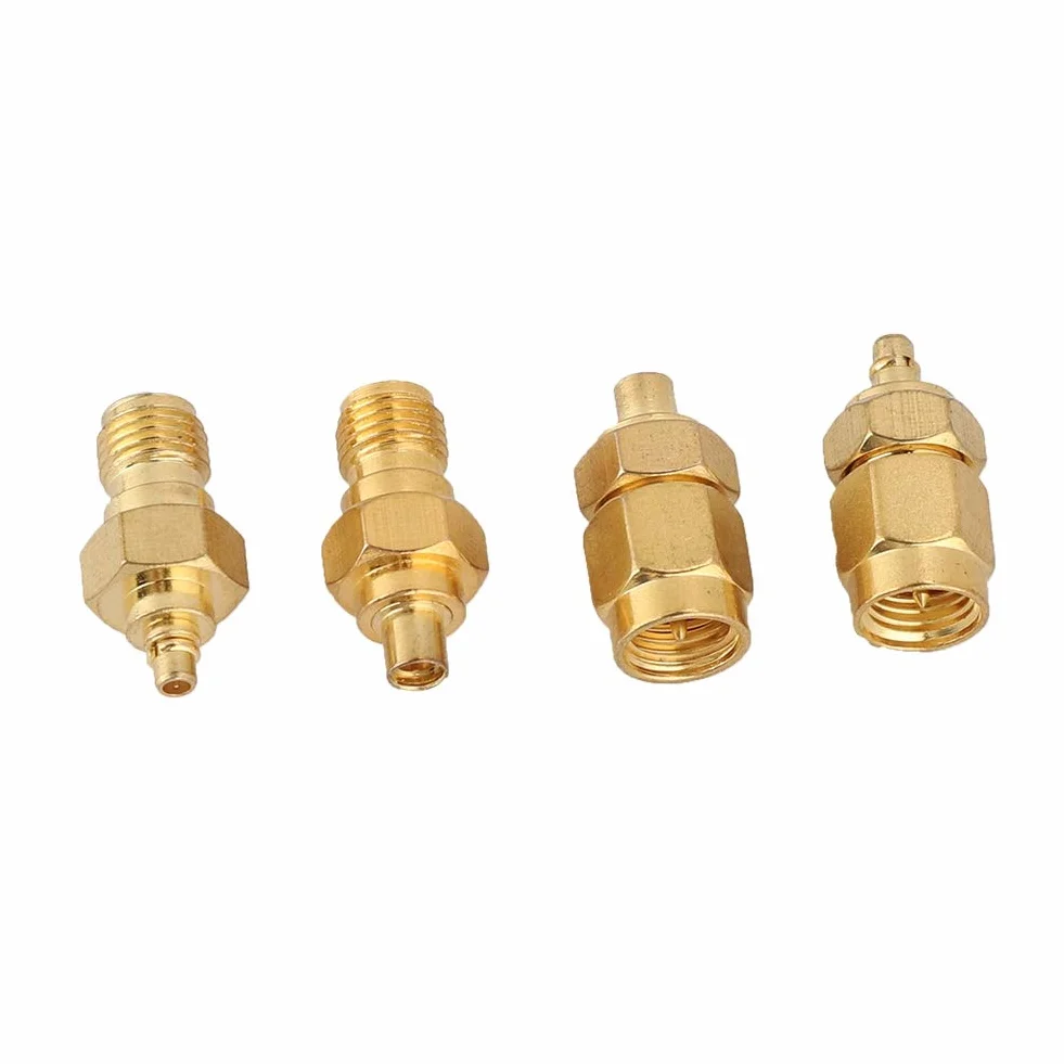 Mmcx Sma Adapter Mmcx Męski na Sma Męski Adapter 4 Sztuk Niklowany Mosiądz Mmcx na Sma Adapter 50Ohm Impedancja dla Anteny Radiowej