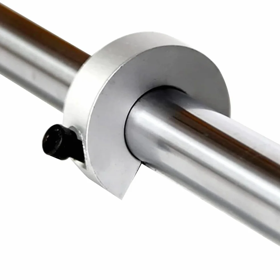 Zacisk Otworu Kołnierza Wału na Kołnierzu Oporowym Ze Śrubą Ustalającą M5 Ze Stopu Aluminium do Wału Prowadnicy Liniowej i Prowadnicy Ruchu, 4 Sztuki, C