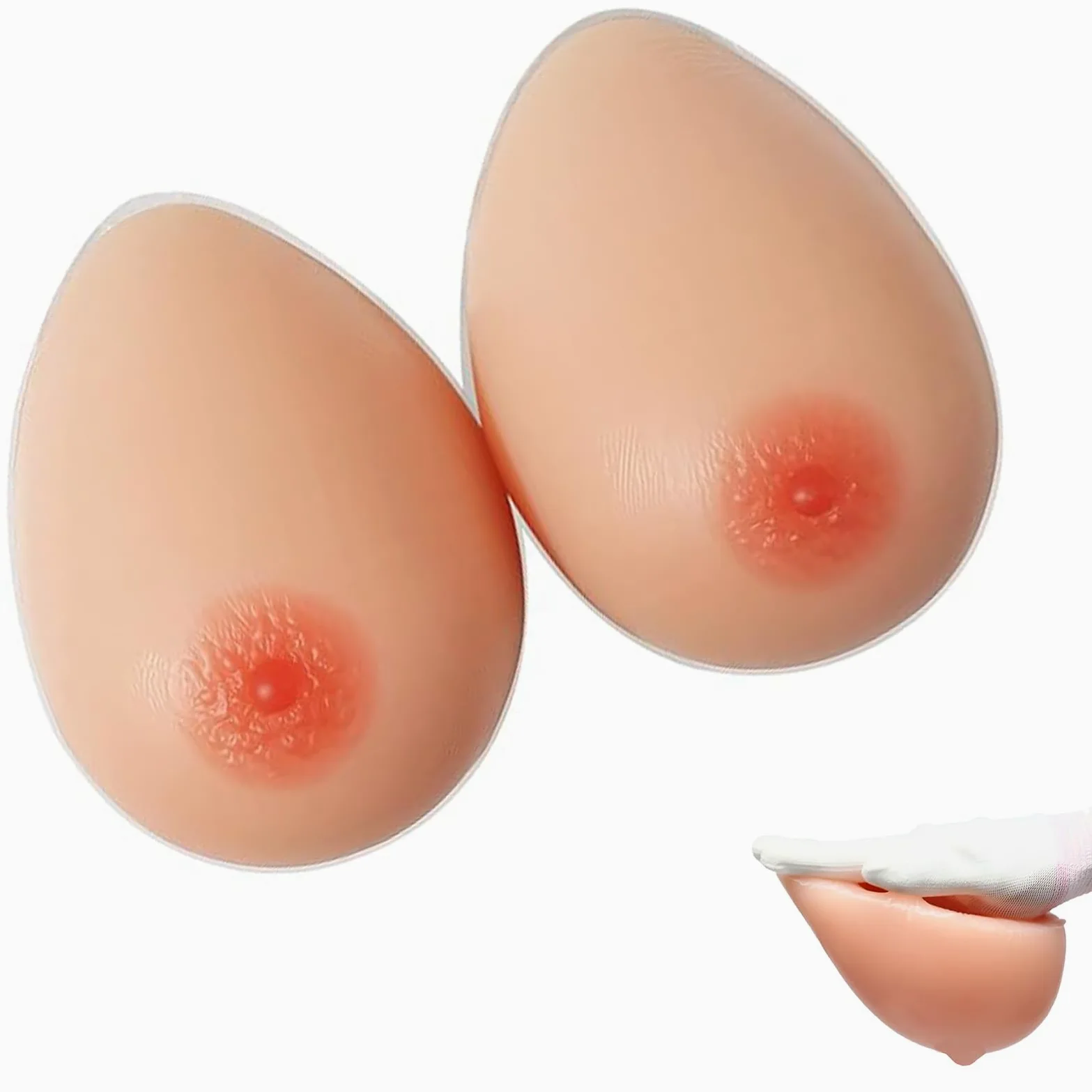 Nude,4100g/Pair(I Cup),OSEMISS Jedna para kształt łezki silikonowe protezy piersi samoprzylepne sztuczne piersi do mastektomii Crossdresser Transgender Cosplay wkładki do biustonosza wkładki