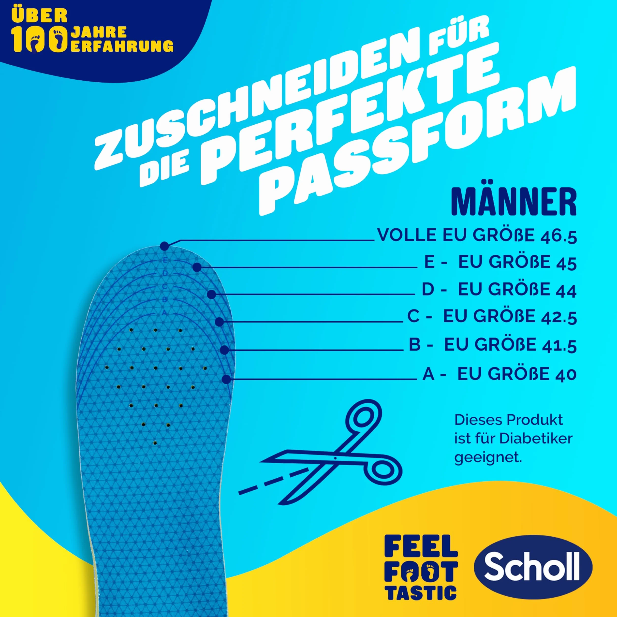 Scholl GelActiv Everyday wkładki dla mężczyzn, komfortowe stopy przez cały dzień, amortyzacja z pianki z pamięcią kształtu i technologia GelWave dopasowują się do stóp i zapewniają najwyższy komfort