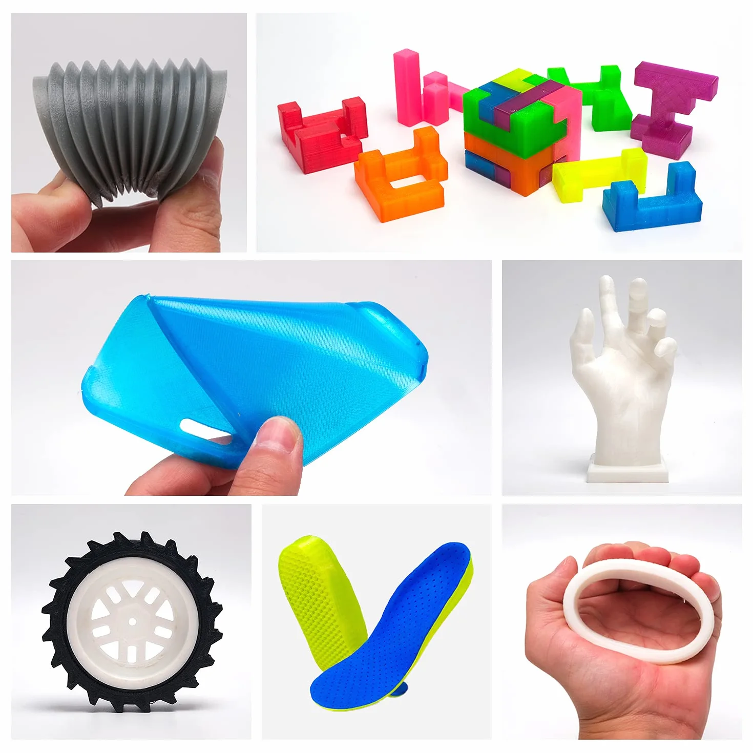 eSUN TPU 95A Filament 1,75 mm, Elastyczny Termoplastyczny Poliuretan (TPU), Dokładność Pomiaru +/- 0,05 mm, Szpula do Drukarki 3D w Opakowaniu Próżniowym, Czarny