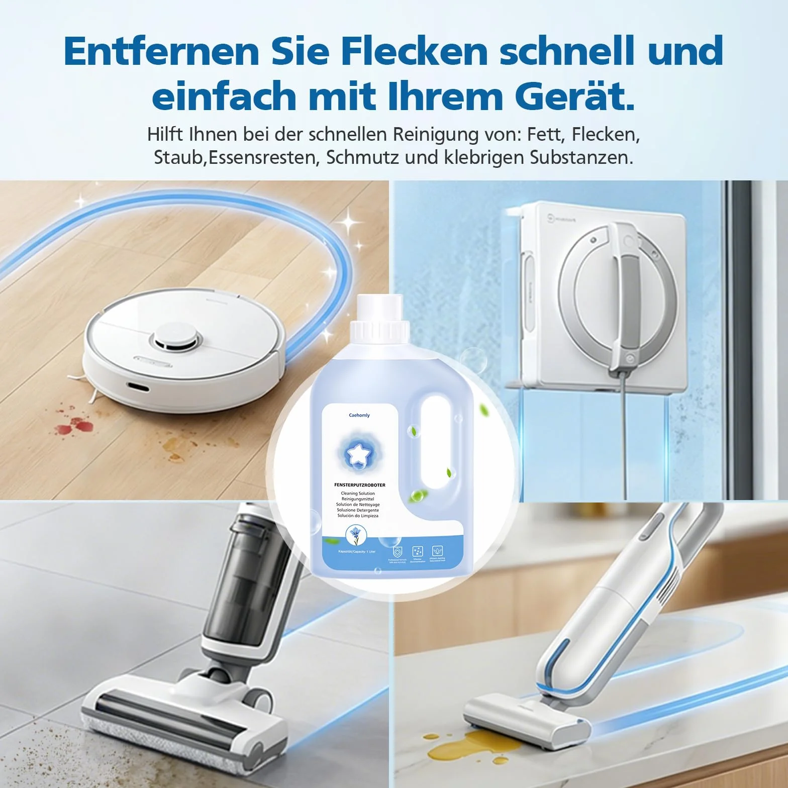 Rozwiązanie do czyszczenia robota do mycia okien ECOVACS Winbot W1 Pro, W2, W2 OMNI, W2 PRO, W2 PRO OMNI, WINBOT MINI, W2S, W2S OMNI (1 l)