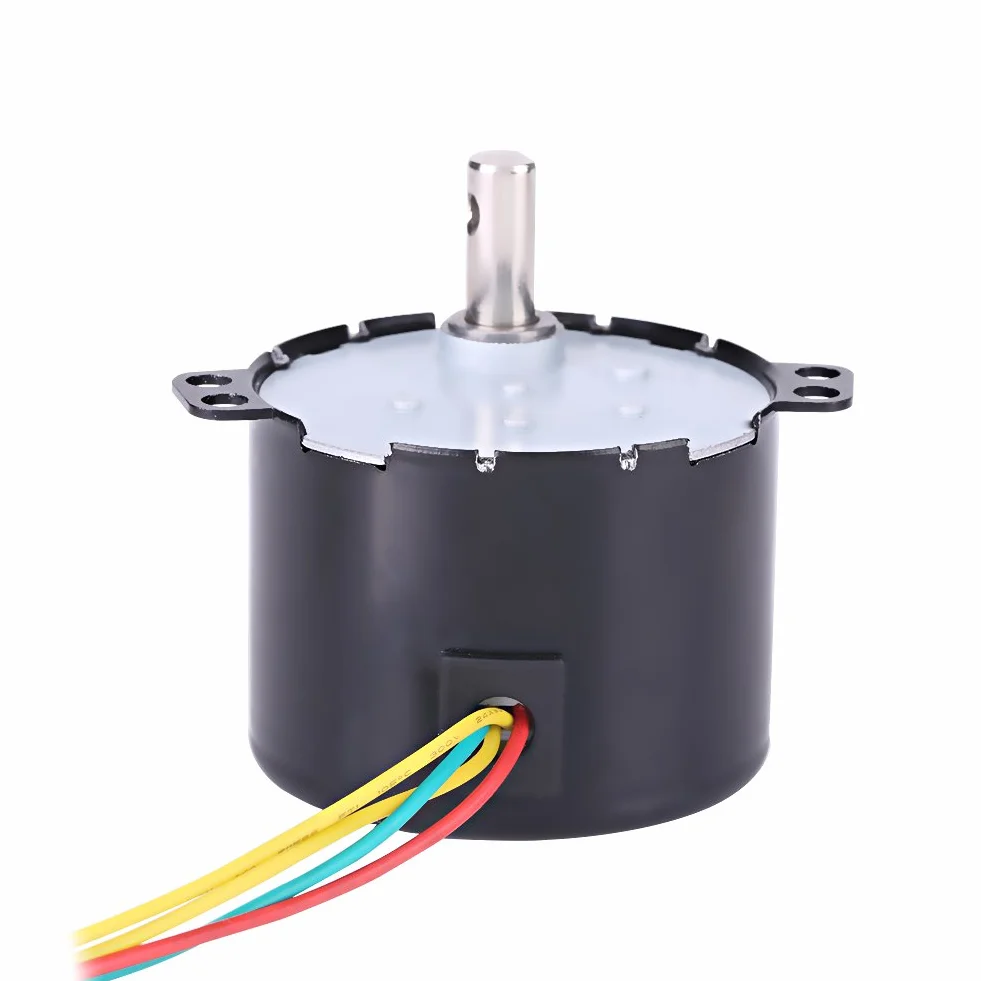 50KTYZ AC 220V 10W 0.5A Piccolo Motore sincrono a magnete permanente elettrico a bassa velocità CW/CCW 2.5/20RMP ad alta coppia in metallo orientato per giradischi girarrosto (2.5 RMP)
