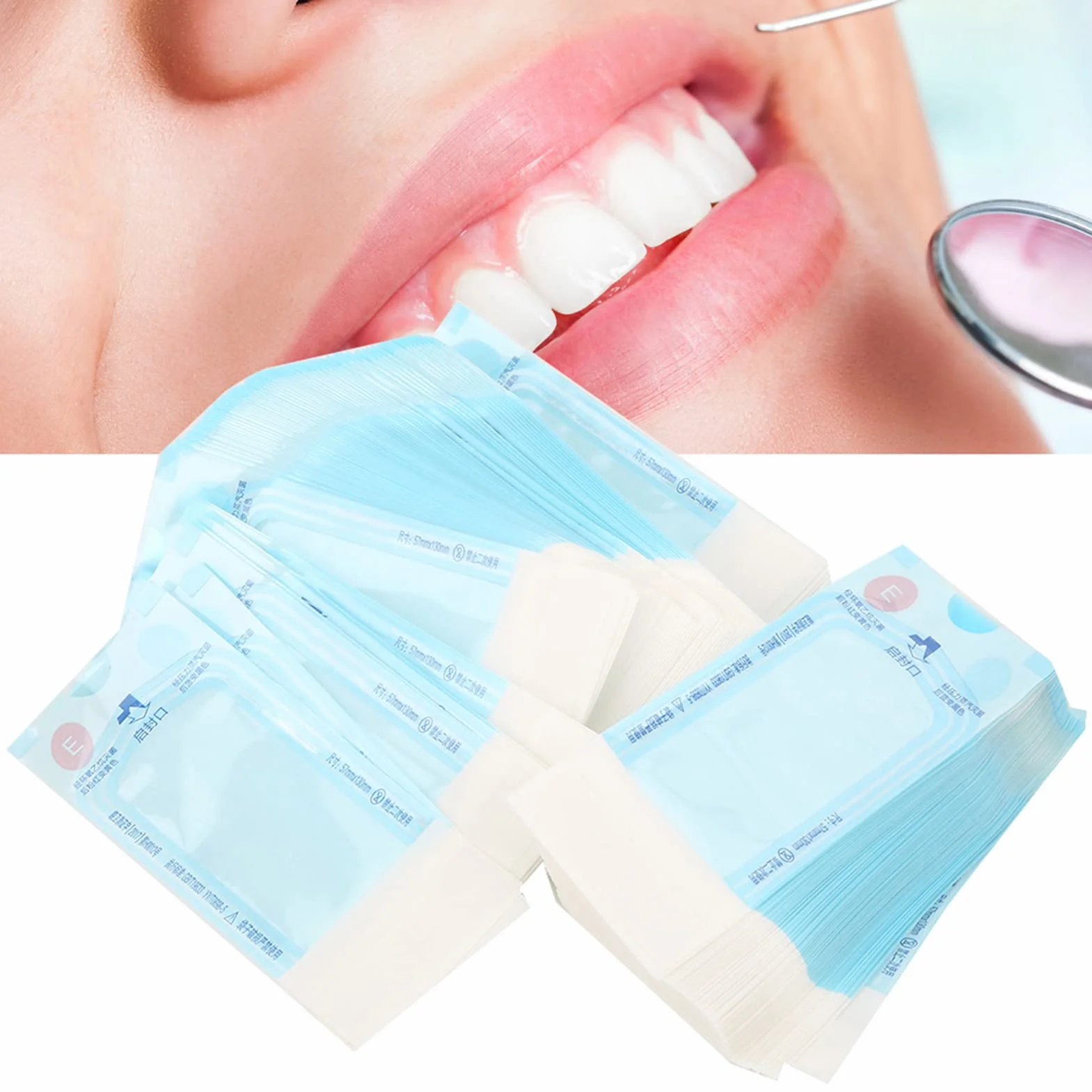 200 sztuk samouszczelniających worków do sterylizacji, jednorazowe worki do sterylizacji dentystycznej, na narzędzia dentystyczne, opakowania kosmetyczne, szpitale, 57 x 130 mm