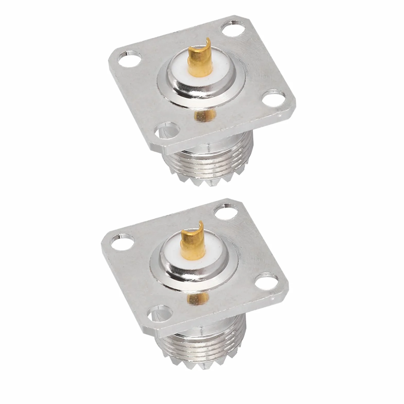 Topiky 2 sztuki gniazdo UHF SO239 Jack 4 gniazdo gniazdo panel Chassis Mount RF adapter koncentryczny złącze koncentryczne