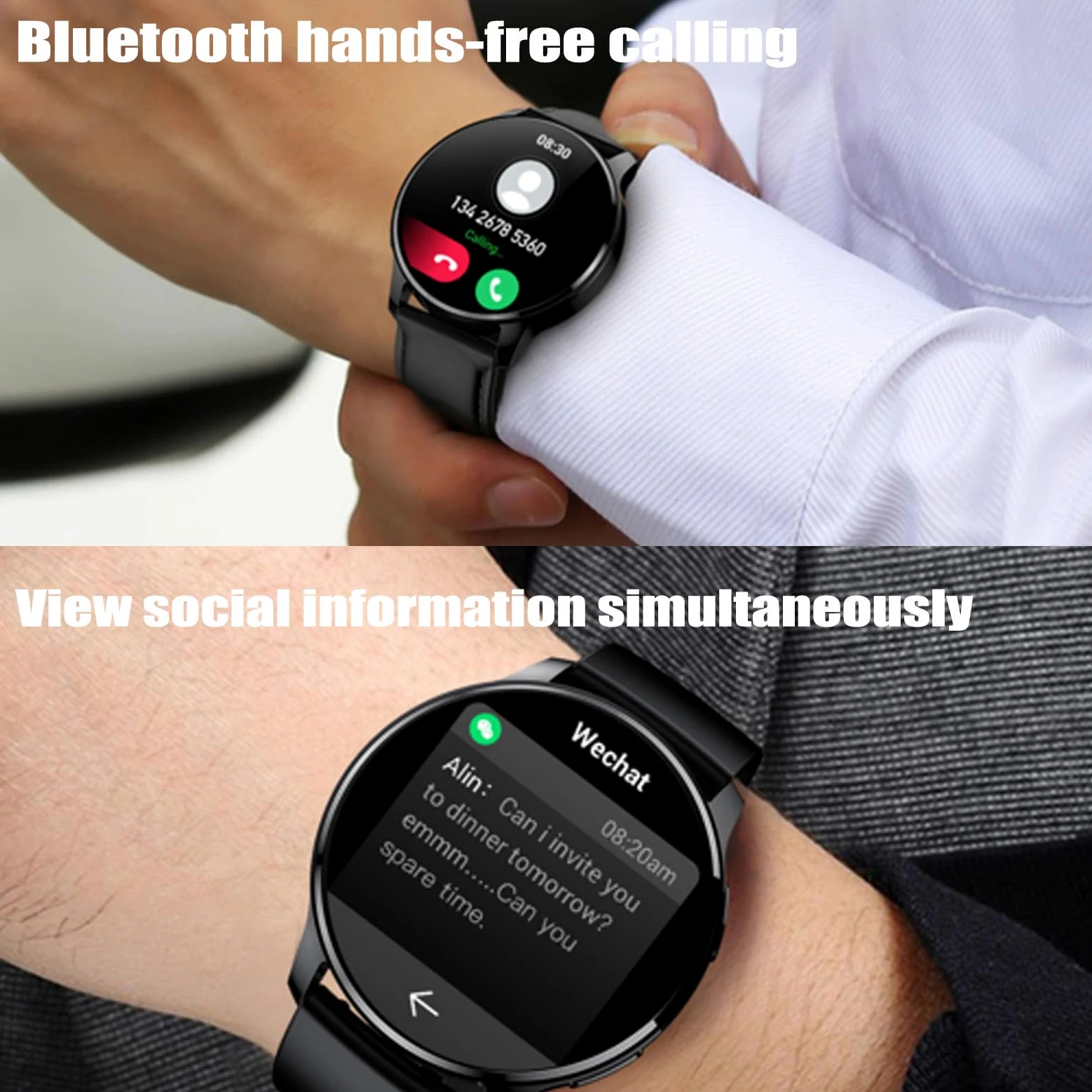 Smartwatch Damski Z Funkcją Telefonu 1,32" Zegarek Fitness Tracker Z Sportowymi Zegarkami Wodoszczelność IP68 Częstotliwość Uderzeń Serca 24 H Monitorowanie Snu,F