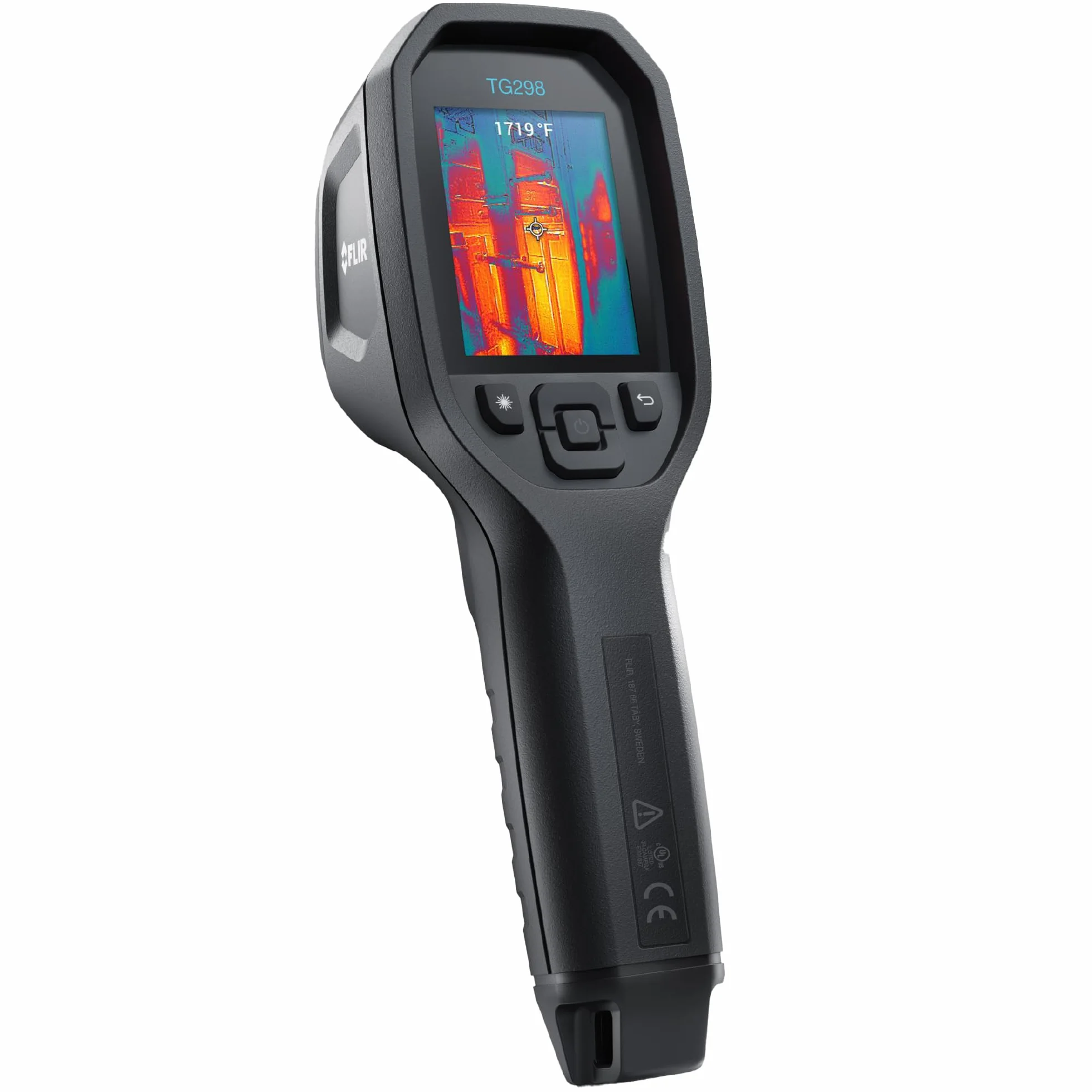 FLIR TG298 Kamera termowizyjna z wysoką temperaturą, punktową podczerwienią o superrozdzielczości 320x240 (natywna IR 160x120) i laserem Bullseye: przemysłowa kamera punktowa na podczerwień