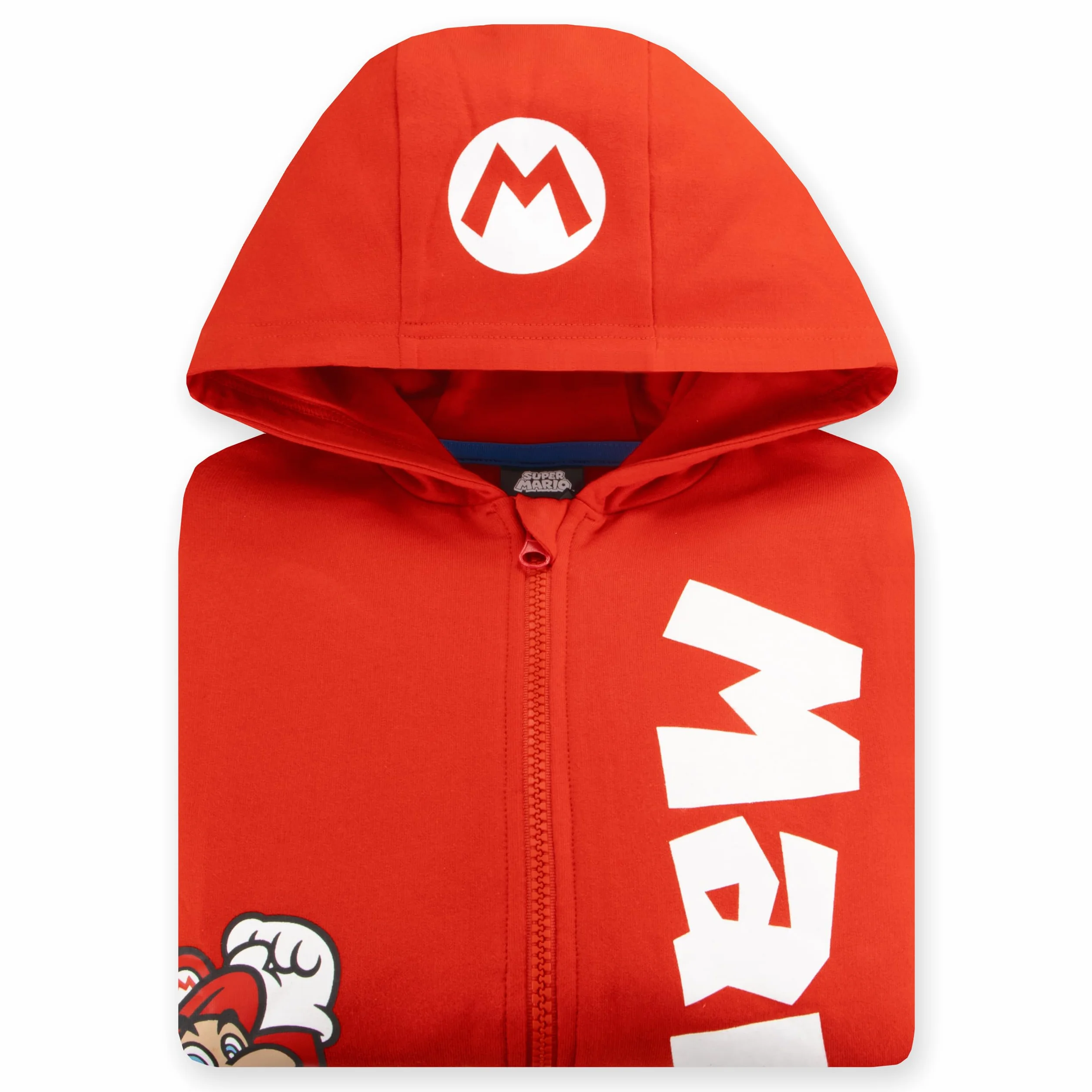 Bluza Z Kapturem Super Mario Dla Chłopców, Czerwona Bluza Mario Dla Dzieci, Dziecięca Rozpinana Z Zamkiem