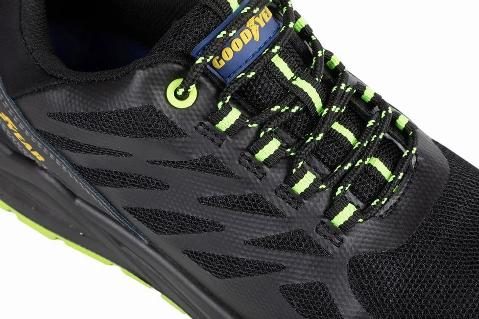 Goodyear Bezmetalowe buty ochronne SP1 z czarno-zielonej tkaniny rozmiar 40