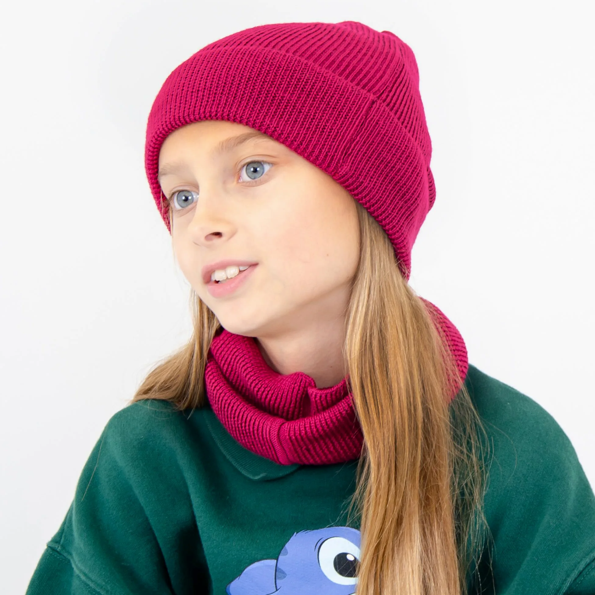 molti Dziecięca czapka beanie i komin – wełna z merynosów, czapka z dzianiny i szal typu loop dla chłopców i dziewczynek, ciepła i oddychająca, wiosna i jesień, w 5 kolorach