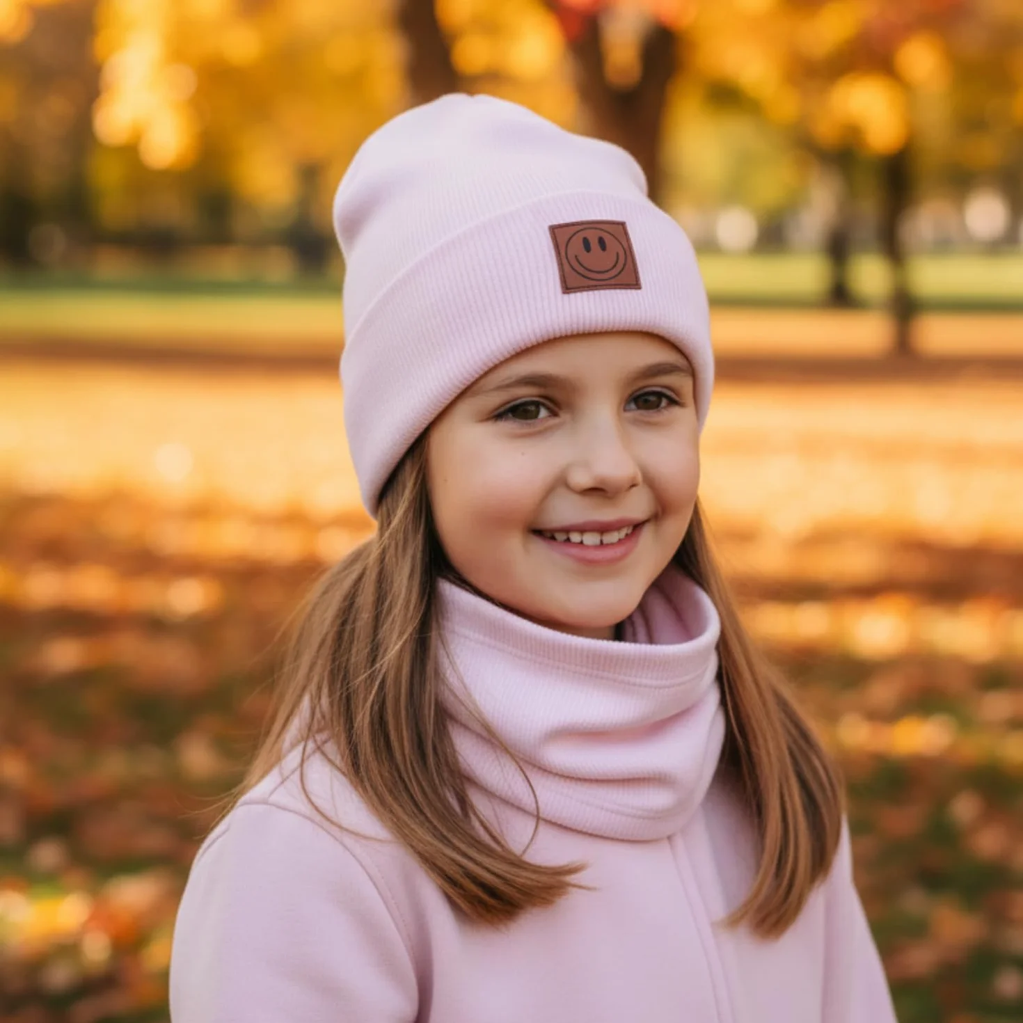 Ander Beanie zestaw szalików dla dzieci i pętli – czapka beanie i komin z bawełny – wiosna jesień – unisex dla chłopców i dziewczynek – miękki i stylowy