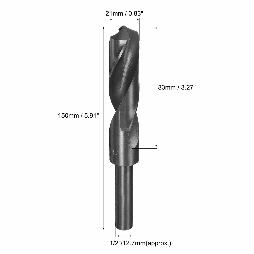 sourcing map 1 szt. wiertło koronkowe HSS 9341 1/2 cala bezpośredni trzon 21 mm de
