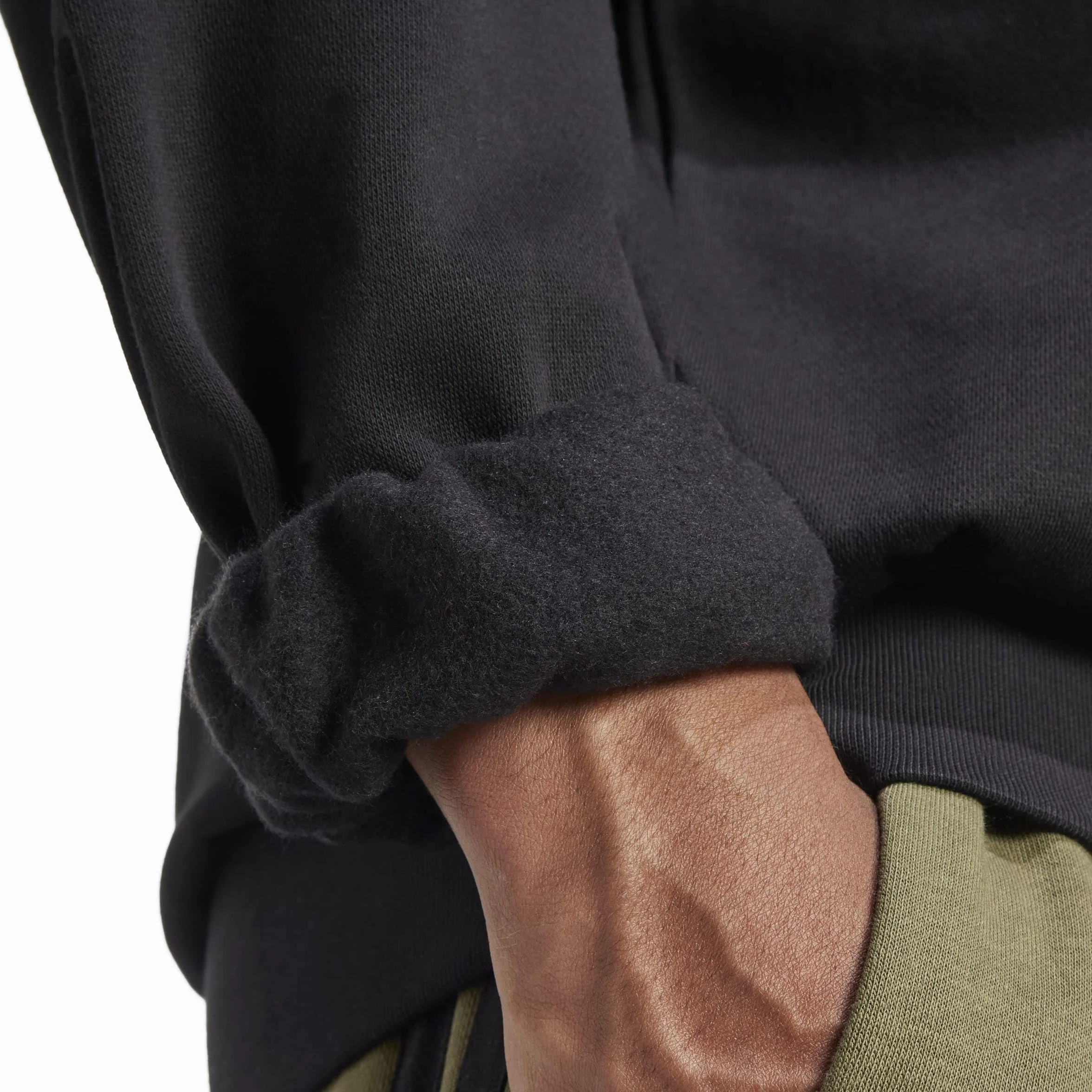 adidas Mężczyźni ESSENTIALS FEELCOZY FLEECE SWEATSHIRT black white L