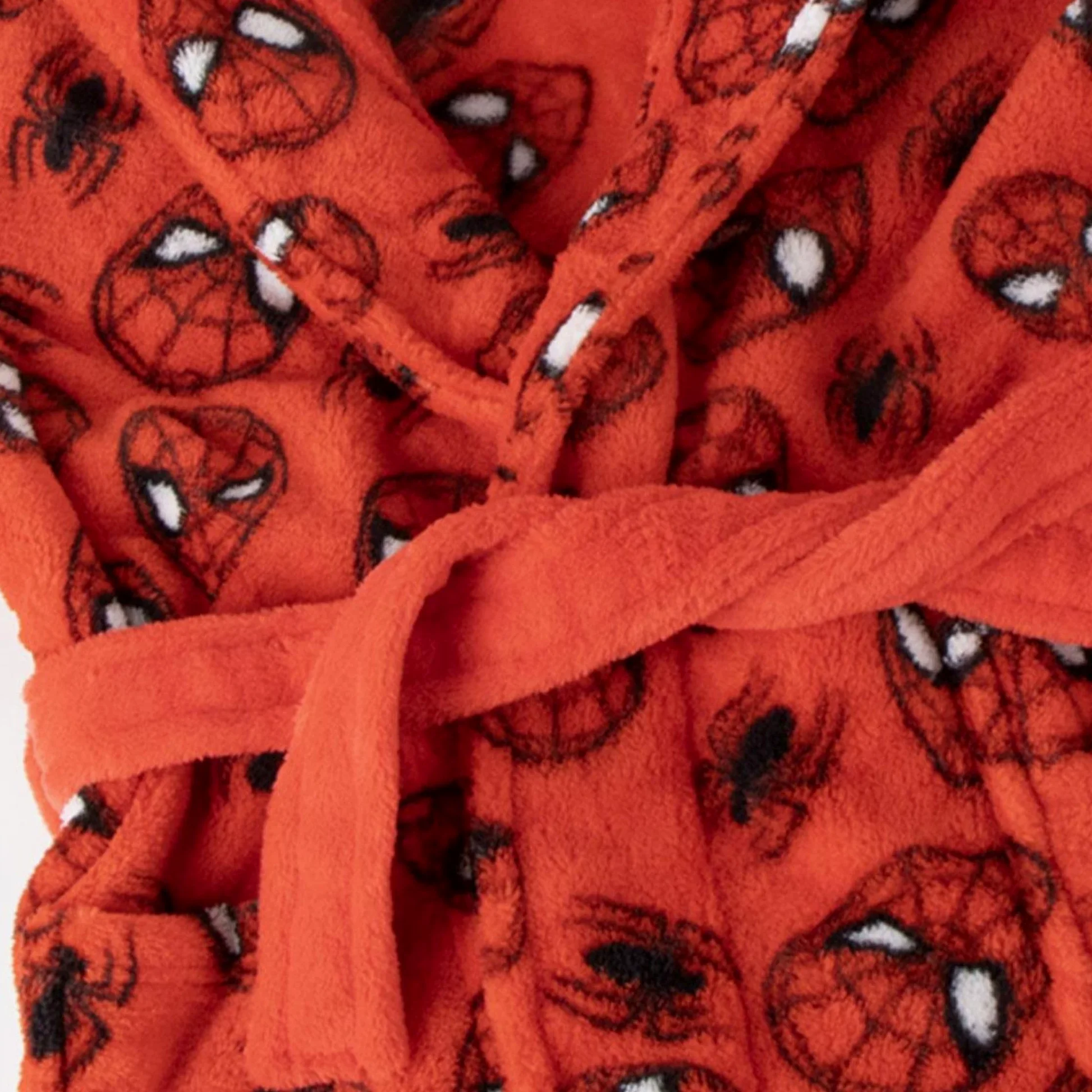 CERDÁ LIFE'S LITTLE MOMENTS Miękki szlafrok z kapturem i paskiem – Szlafrok Spiderman Ciepły i wygodny materiał polarowy, uniseks dla dzieci, Spiderman, 4 lat