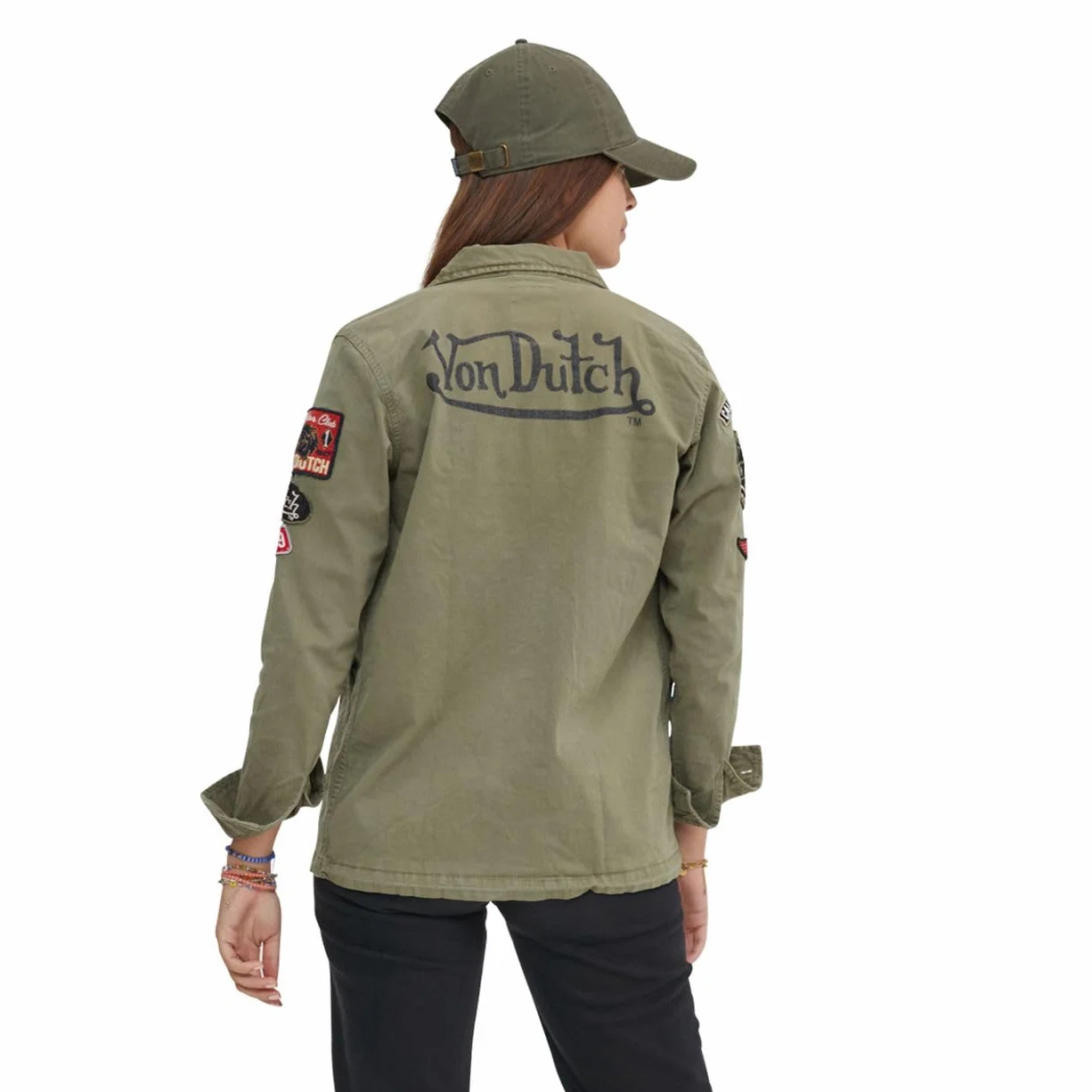 Von Dutch Damska bawełniana kurtka Angel Khaki, zielony, L