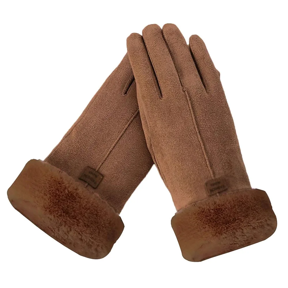 Rękawiczki, Damskie Zimowe Rękawiczki Damskie Dziewczęce Outdoor Heat Full Finger Lined Driving Wszystkie Urządzenia Z Ekranem Dotykowym Pozostają Sprawne W Zimnym Roku,a