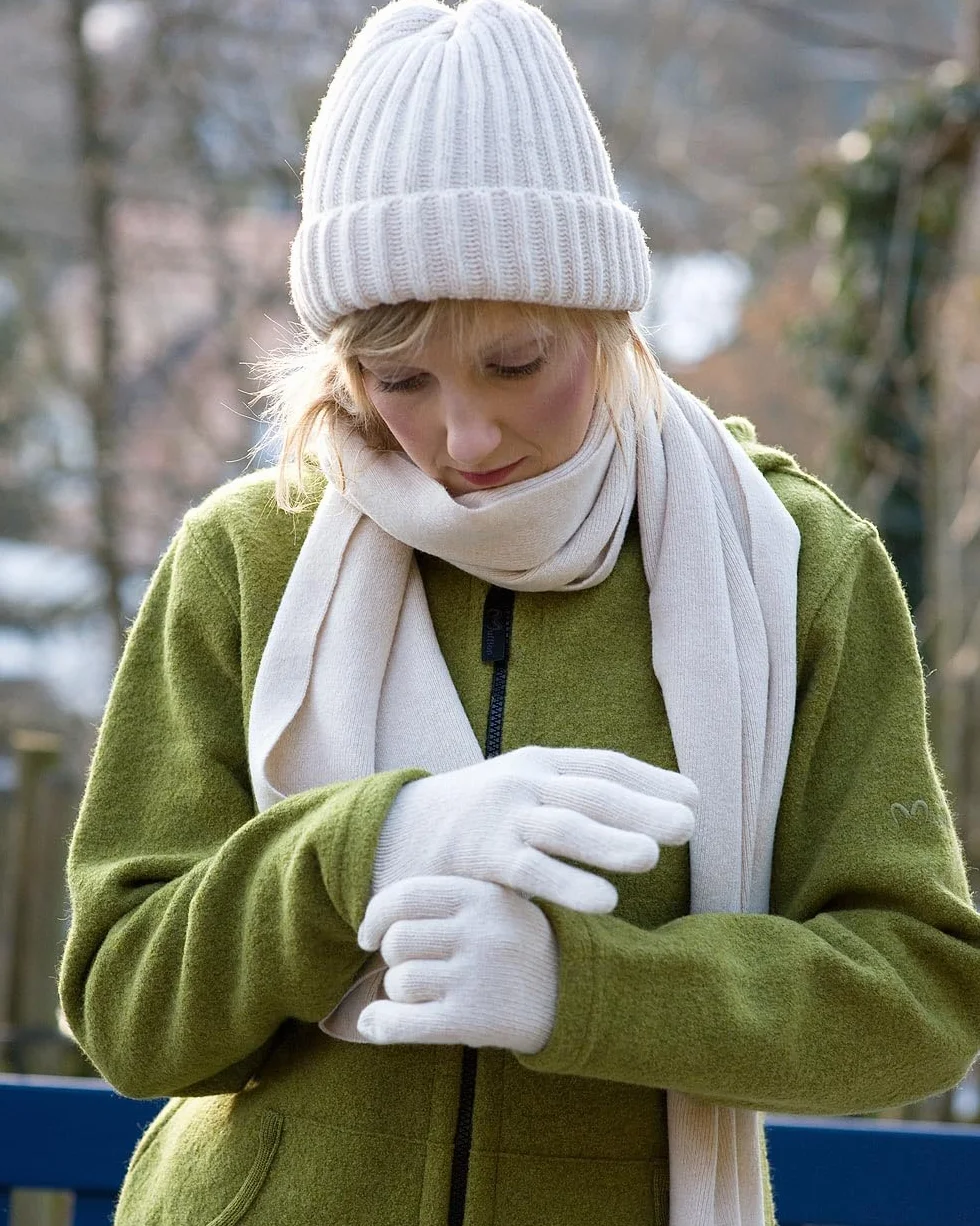 Foster-Natur , damskie rękawiczki wełniane, 100% Merino