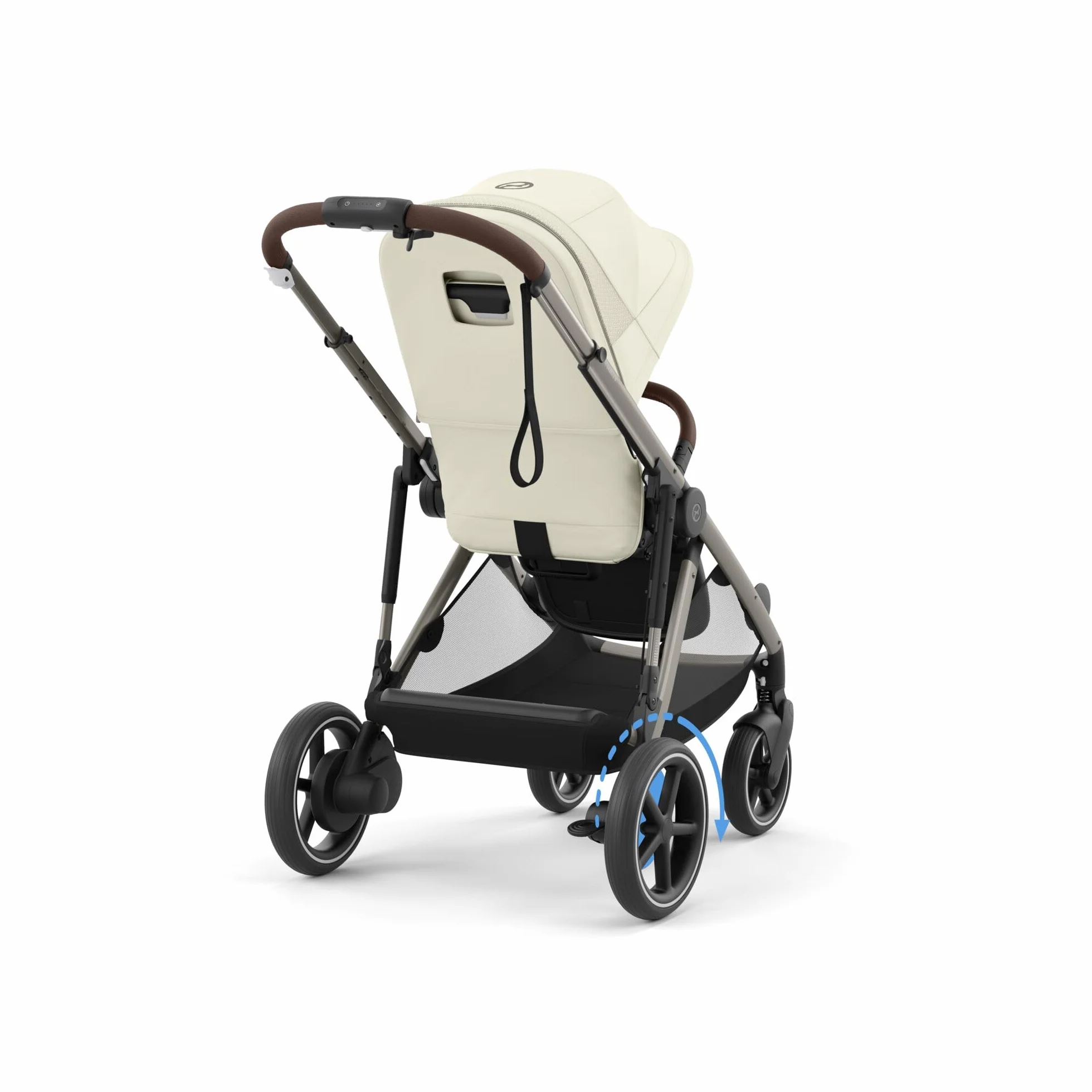 CYBEX Gold wózek e-GAZELLE S, od urodzenia do ok. 4 lat, max. 22 kg (tryb pojedynczy) / 2x 22 kg (tryb duo), system all-in-1 z napędem elektrycznym i konfiguracjami 20+, Seashell Beige