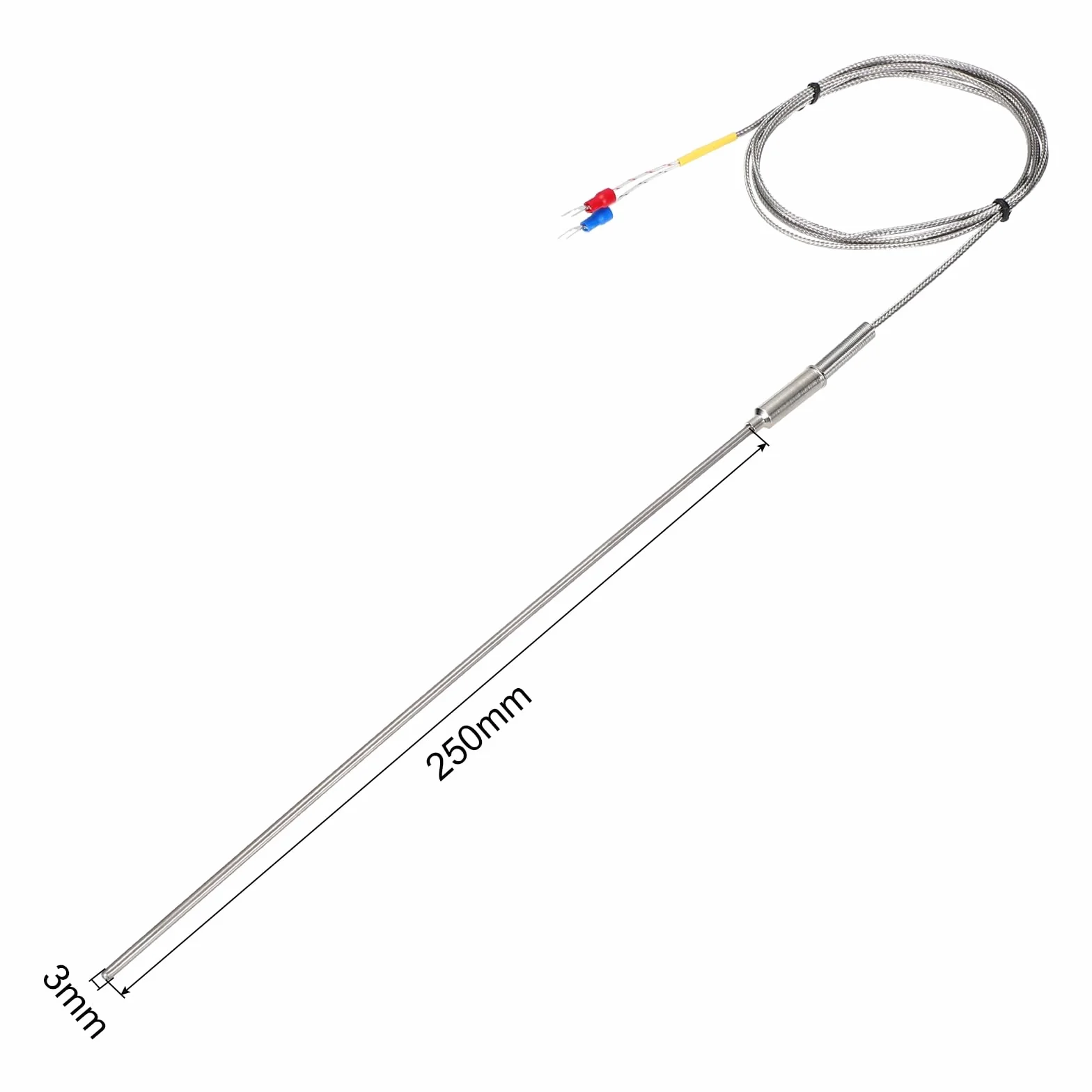 QUARKZMAN K--Typ czujnik temperatury sonda 3 x 250 mm (od 0 do 800C) 5 ft regulator temperatury