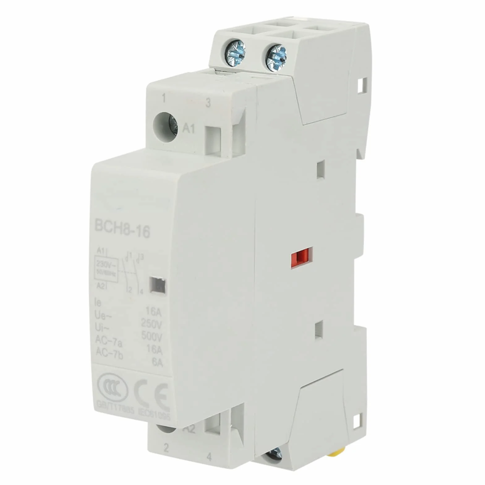 Przekaźnik 230 V szyna montażowa, przekaźnik na szynie DIN 120 V, sterowanie wyświetlaczem, 2P 16 A, 220 V, 230 V, 1 Nc, 5060 Hz, szyna DIN