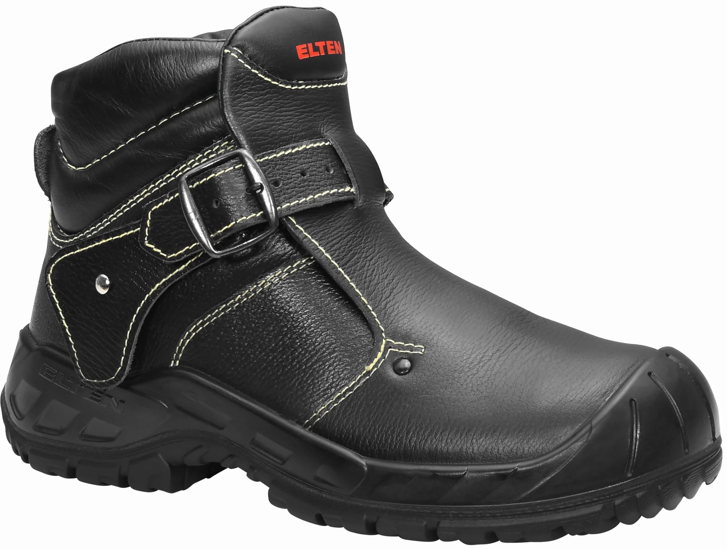 ELTEN CARL S3 HI, męskie buty ochronne, skórzane, stalowy nosek, lekkie, wytrzymałe, czarne, rozmiar: 46