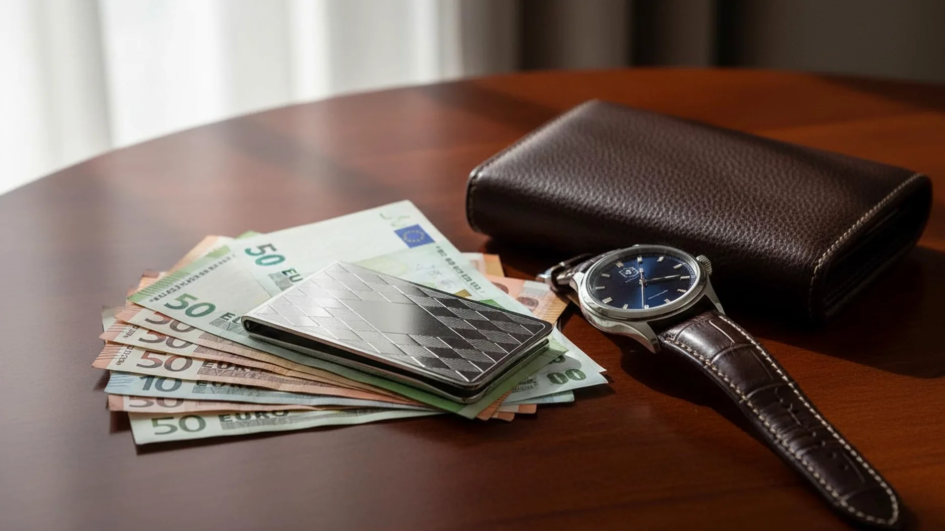 Spinka do banknotów Money posrebrzana – z płytką do grawerowania – wysokiej jakości srebrna spinka do banknotów – szlachetny prezent dla mężczyzn, wysoka jakość