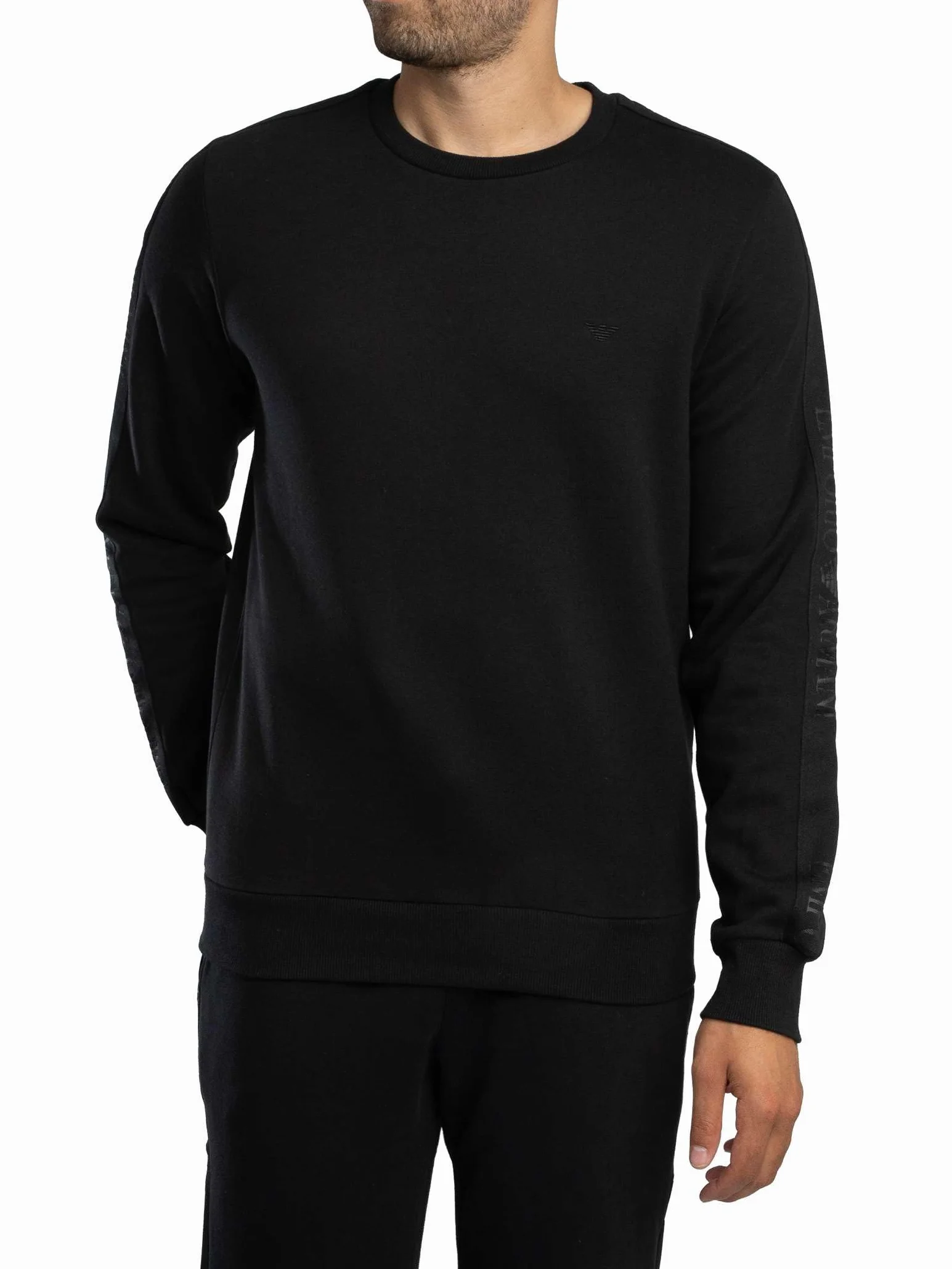 Emporio Armani męski dres basic frotte czarny rozmiar M