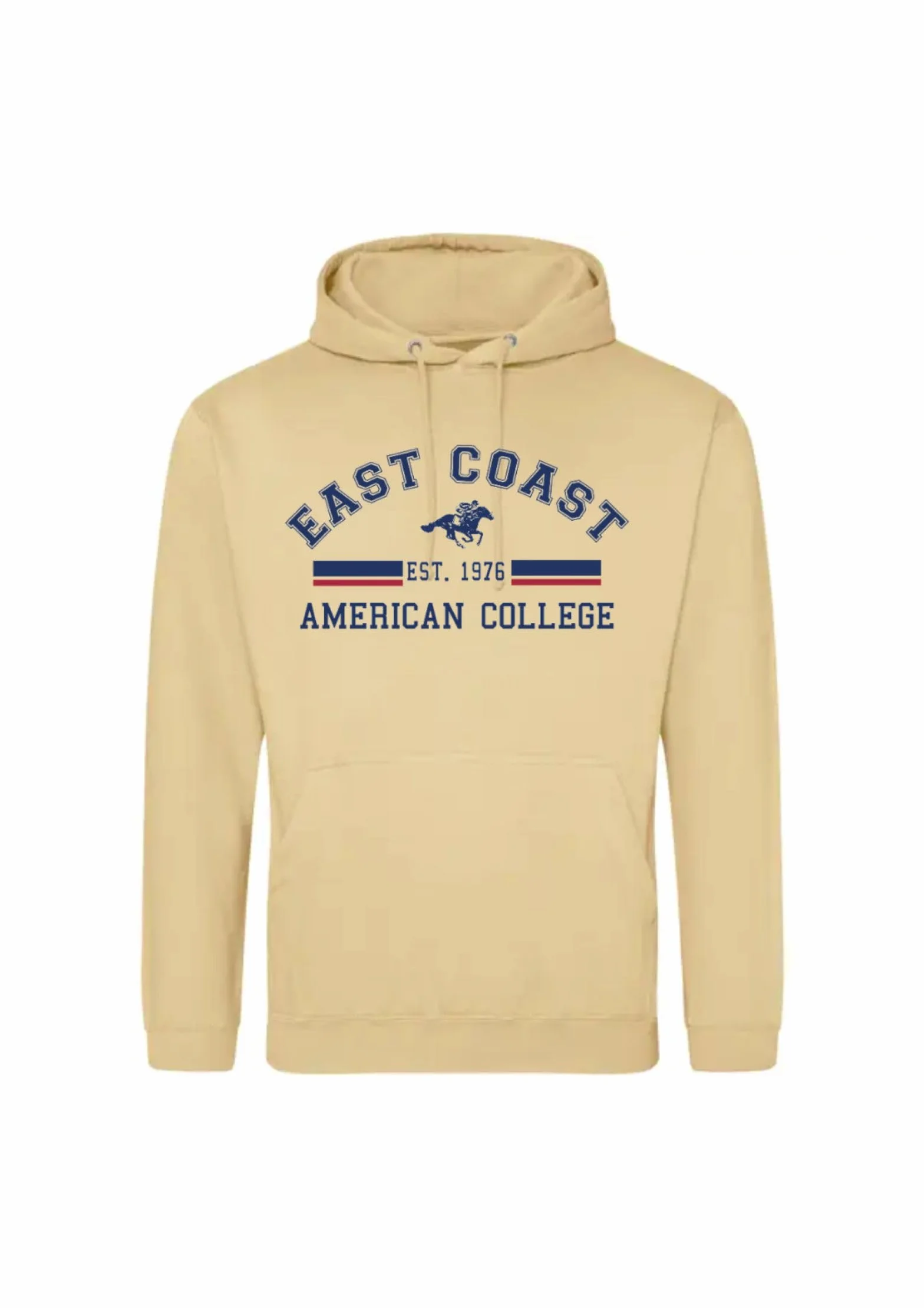 AMERICAN COLLEGE USA Bluza z kapturem sweter z nadrukiem ciepłe ubrania mieszane mężczyźni i kobiety na co dzień model ACSCW2 beżowy M, beżowy, M