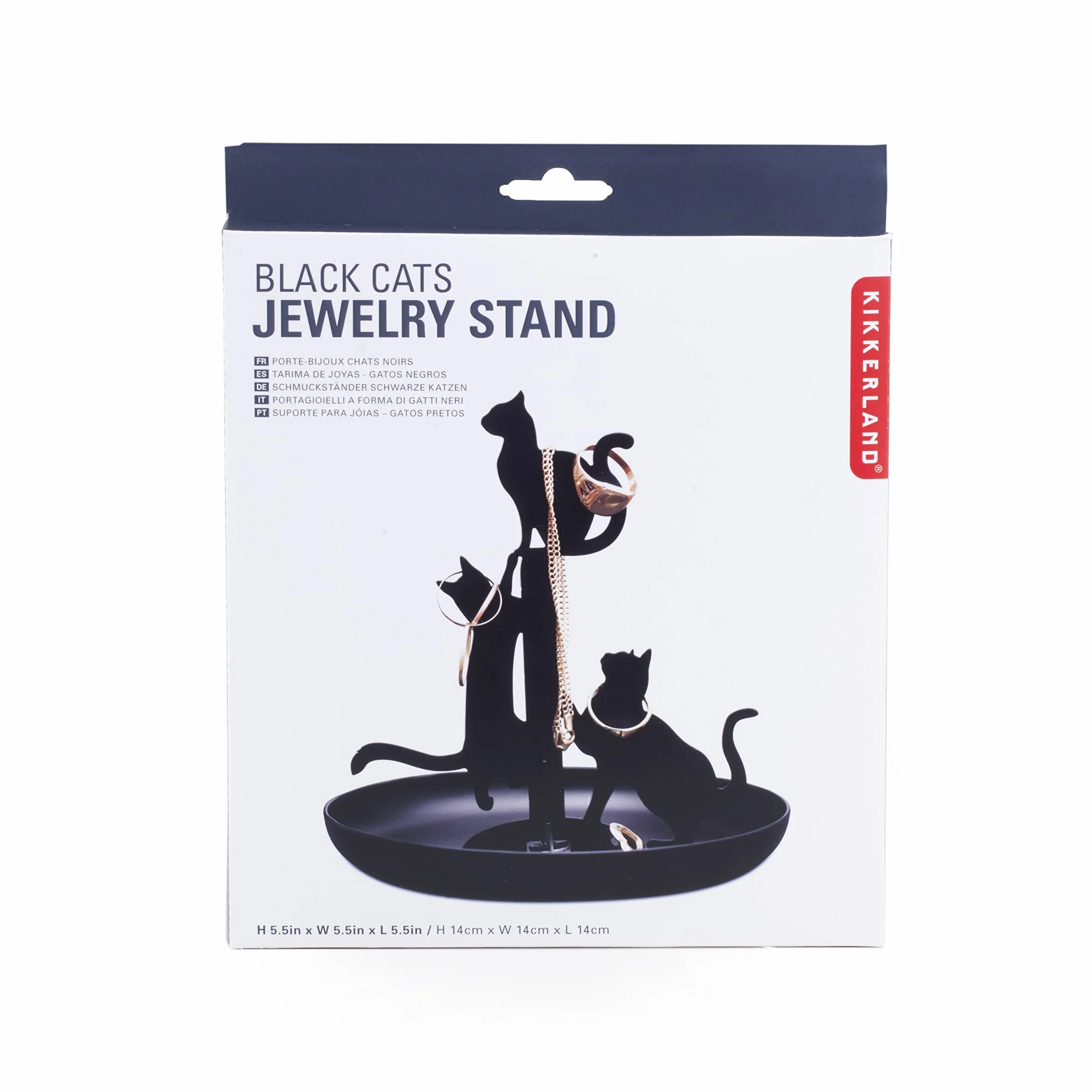Kikkerland Black Cats Jewelry Stand
