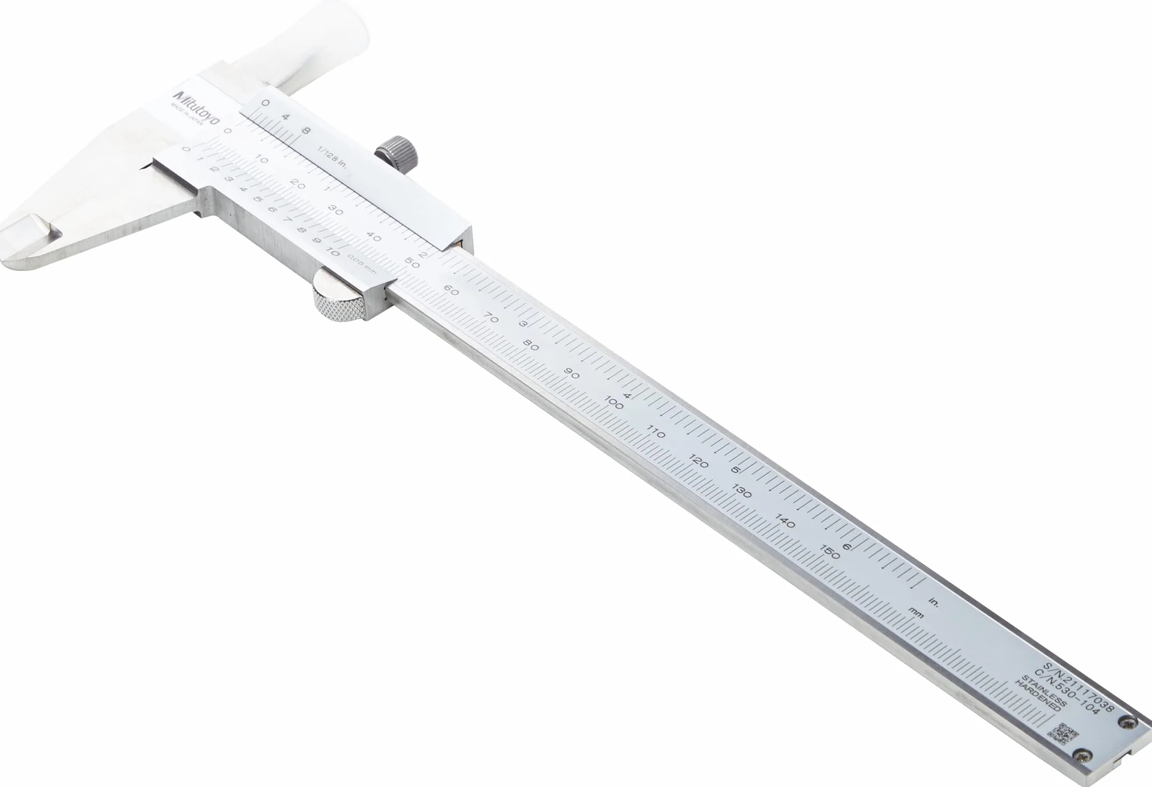 Mitutoyo MIT530-104 zacisk Vernier, zakres 0 mm-150 mm/0-6 cali