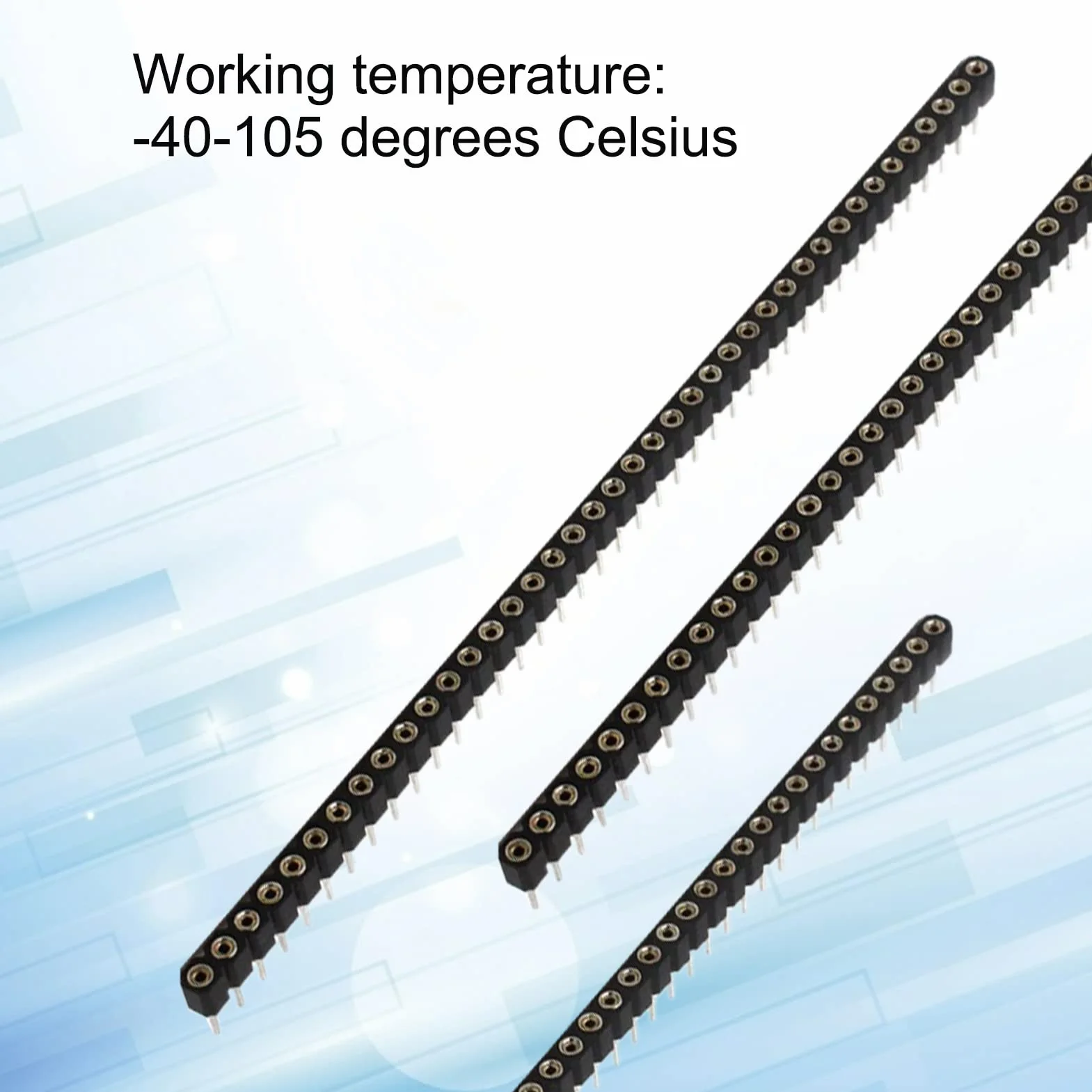 5 szt. 1 x 40 P 2,54 mm okrągły otwór żeński nagłówek cyna pojedynczy rząd 40 pinów PCB IC kryształowe złącze gniazda