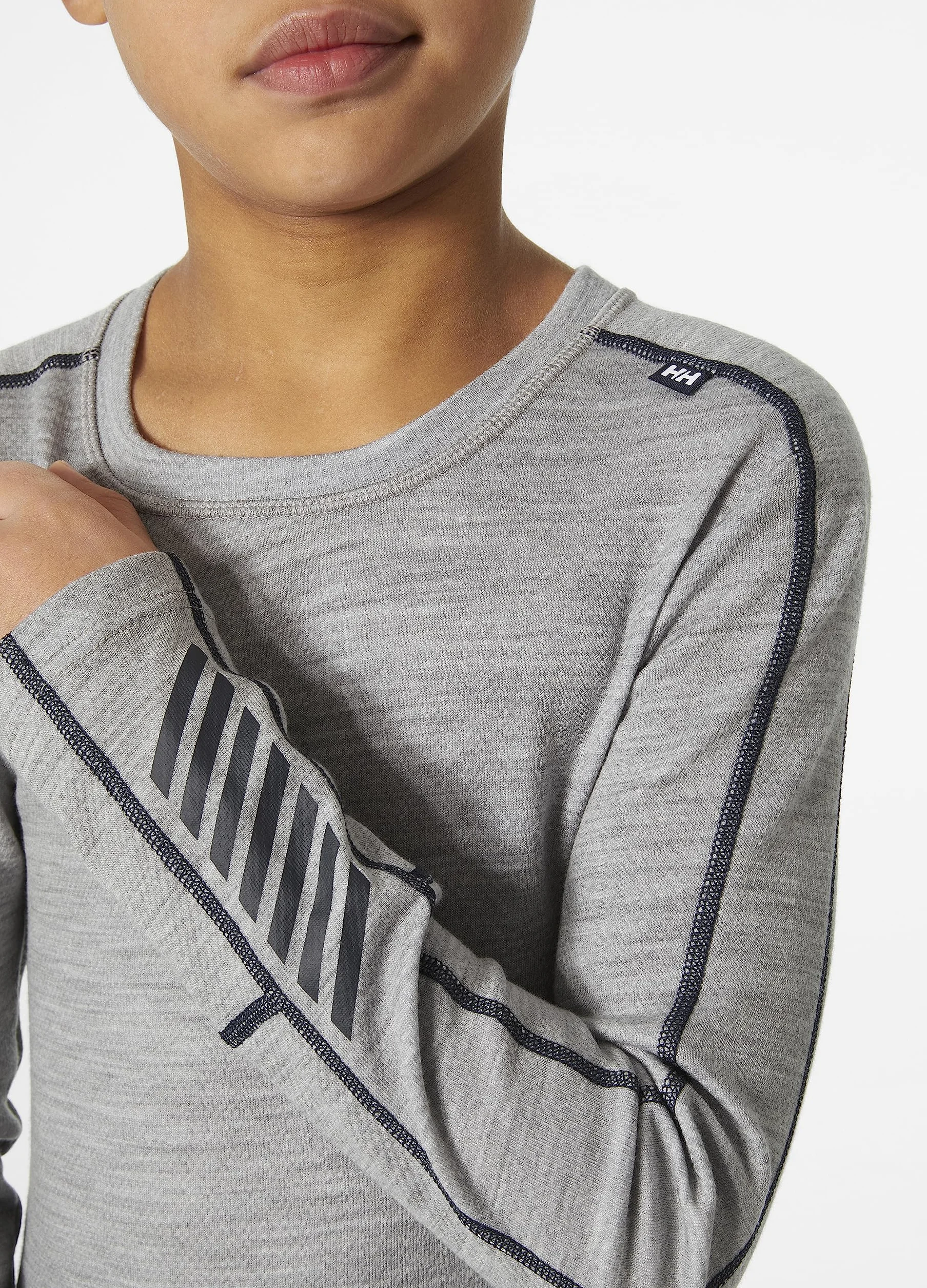 Helly Hansen Jr LIFA Merino Midweight zestaw szary melanż 14