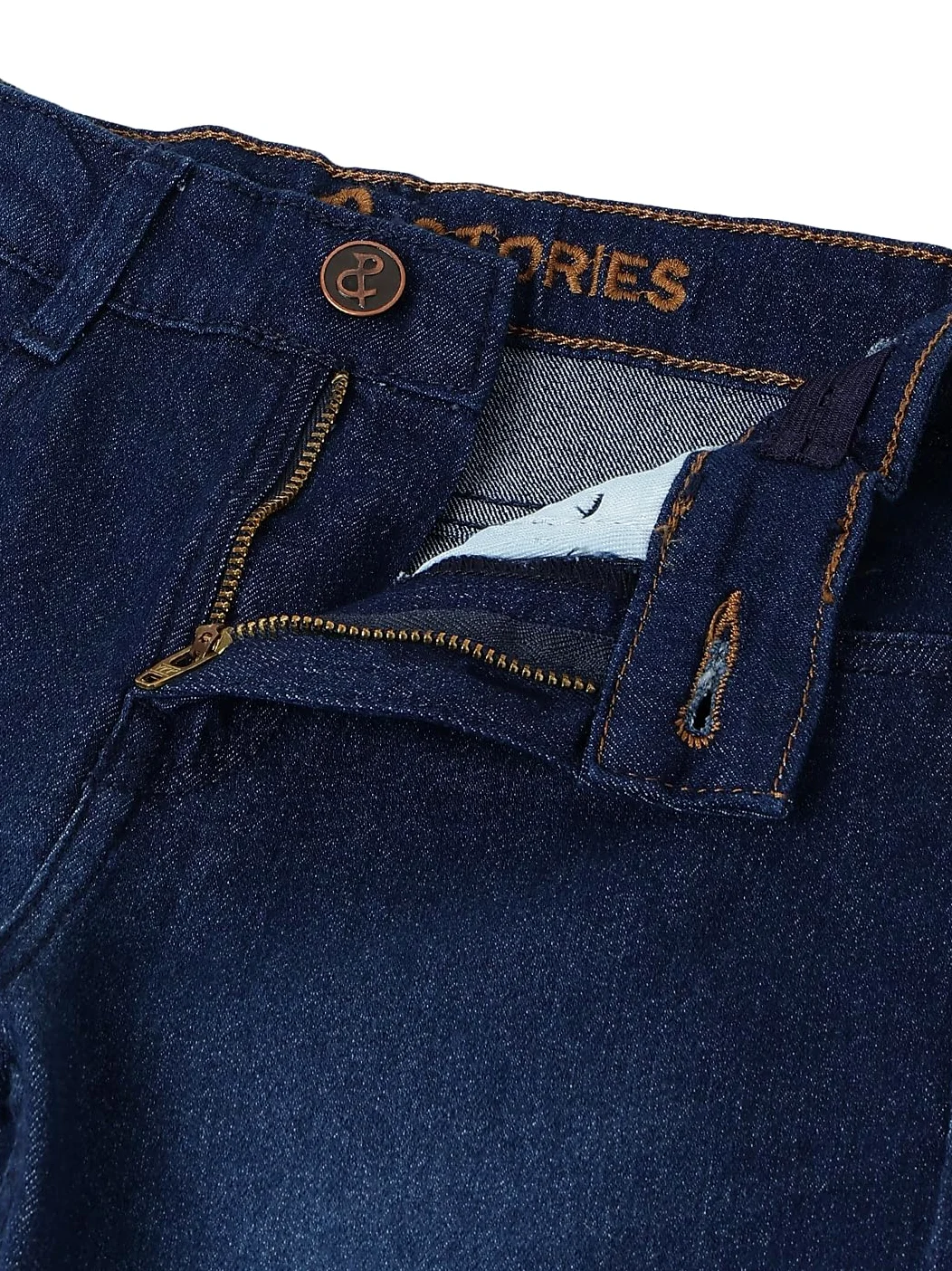 Tales & Stories Chłopięce dżinsy slim fit | stylowe spodnie ze średnim stanem z 5 kieszeniami | trwała bawełna denim lycra z zapięciem na guziki | odzież codzienna