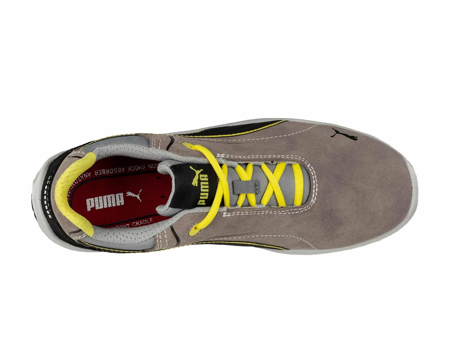 PUMA Safety Touring White low Obuwie ochronne S3 ESD SRC z noskiem z włókna szklanego Sportowy wygląd wysokich butów ochronnych