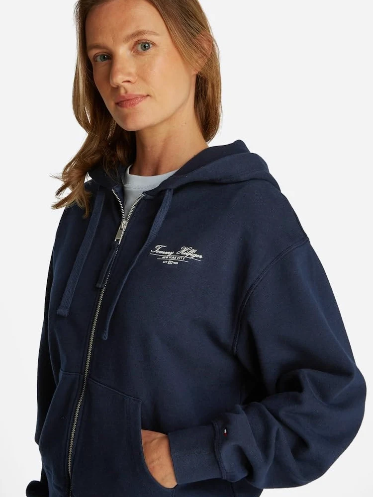 Tommy Hilfiger Bluza z kapturem REG SCRIPT WW0WW44632 Kobiety Reg Script Zip Hoodie Ww0ww44632