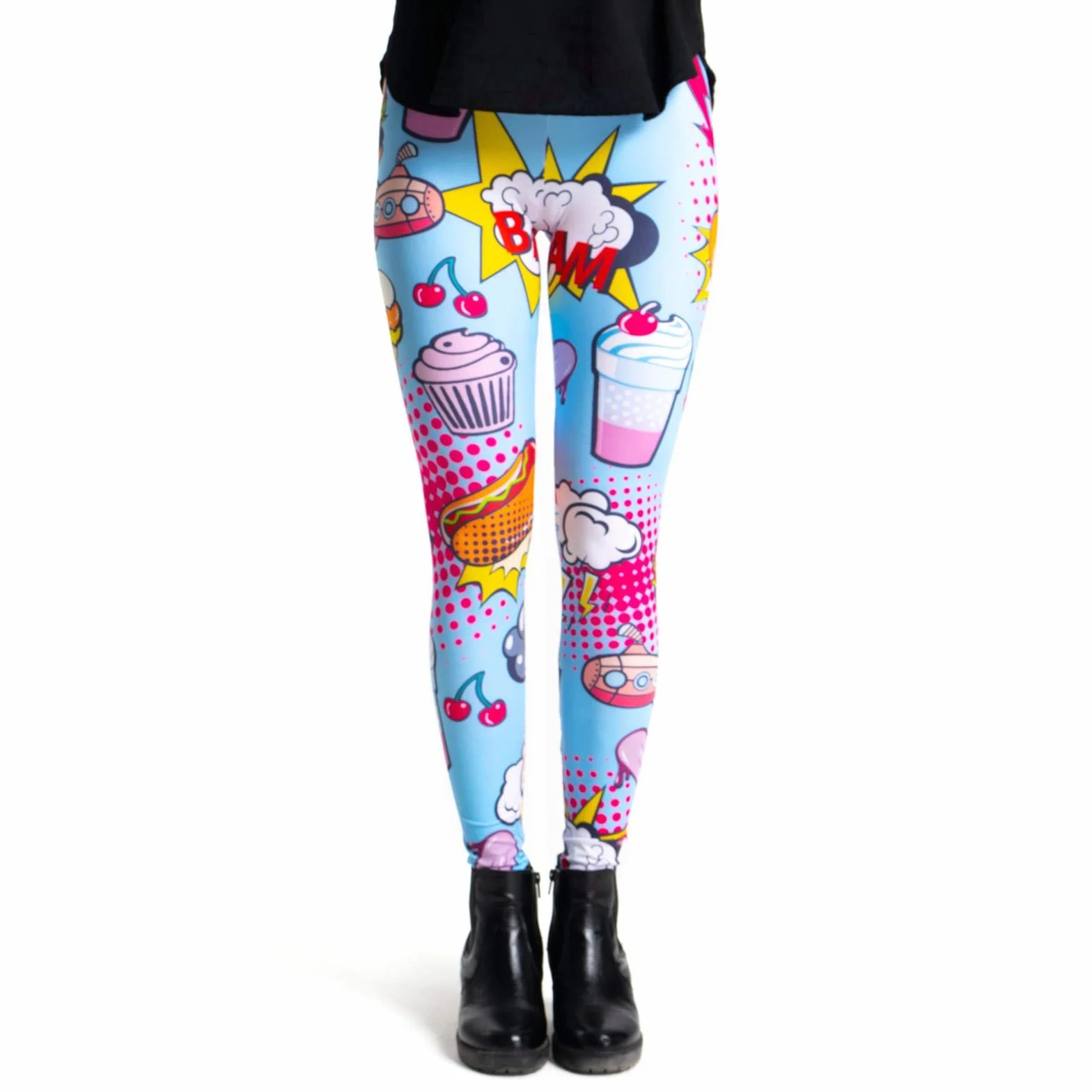 Legginsy panie bunte bedruckte Tiermuster