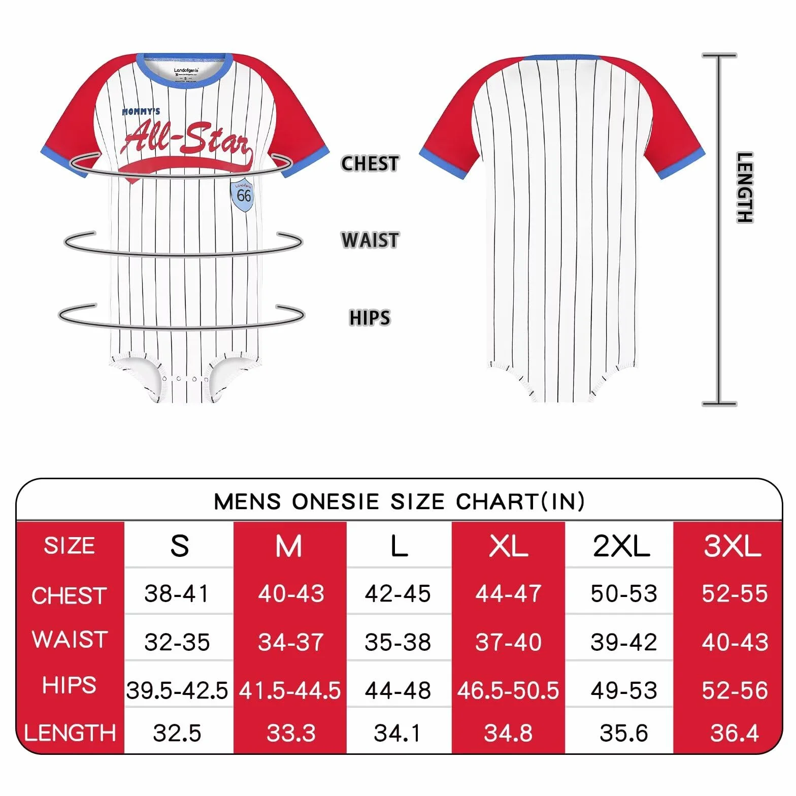 Landofgenie Męskie Bodysuit Piżama Dolne Krocze Top Koszula Paski Raglan Rękawy Onesie Rompers dla Mężczyzn Baseball Classic Striped