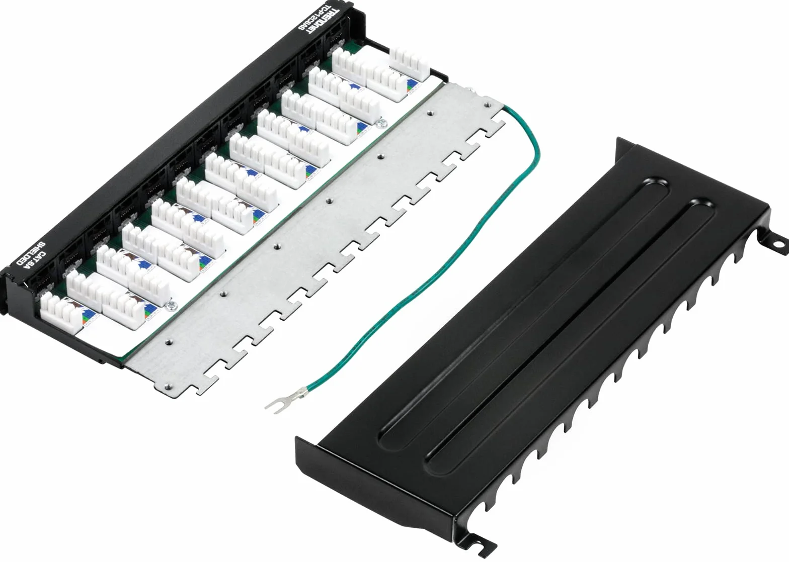 TRENDnet TC-P12C6AS panel krosowy 12-portowy Cat6a ekranowany, do montażu na ścianie