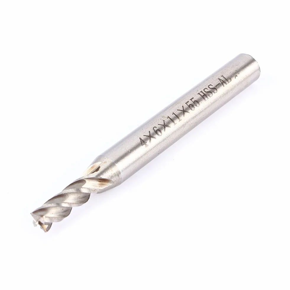 Frez końcowy z 4 rowkami, wiertło do frezowania z prętem prostym CNC HSS 4mm