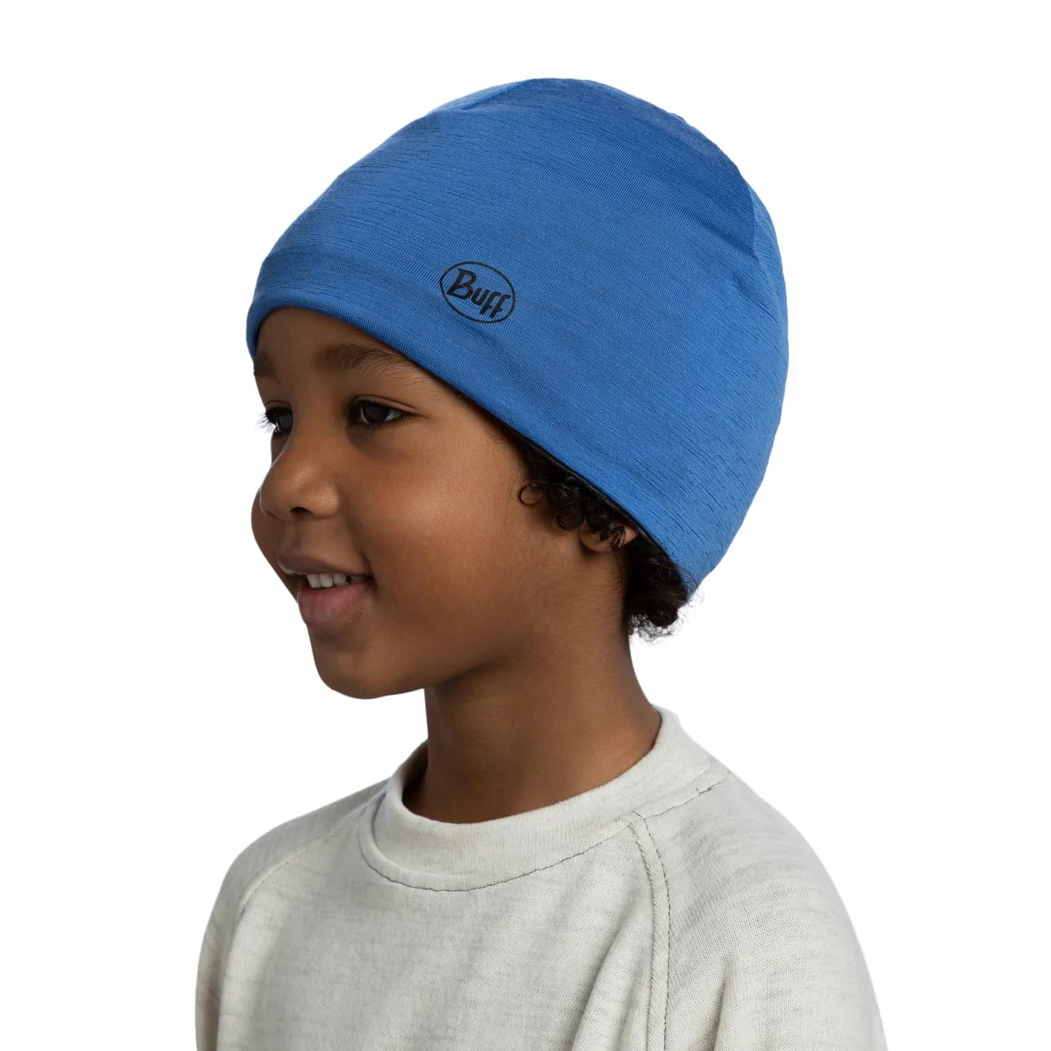 Buff Dwustronna czapka LW Merino Chłopiec Dziewczynka, Wielofunkcyjny Szalik 100% Wełna Merino, Piesze wycieczki, Na Zewnątrz, Trwały, Lekki, Jeden Rozmiar, Niebieski