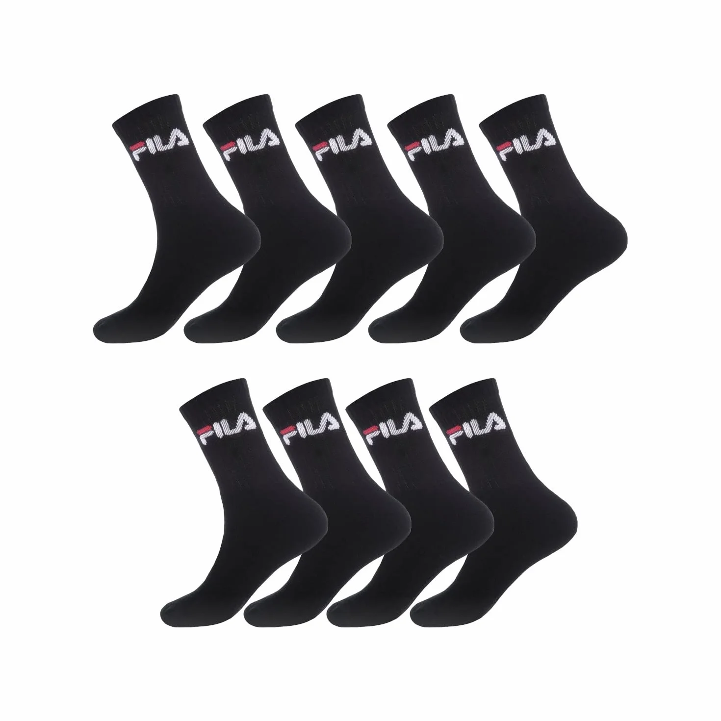 Fila Męska odzież sportowa (9 sztuk), Czarny (Noir N - Nr), 43-45 EU