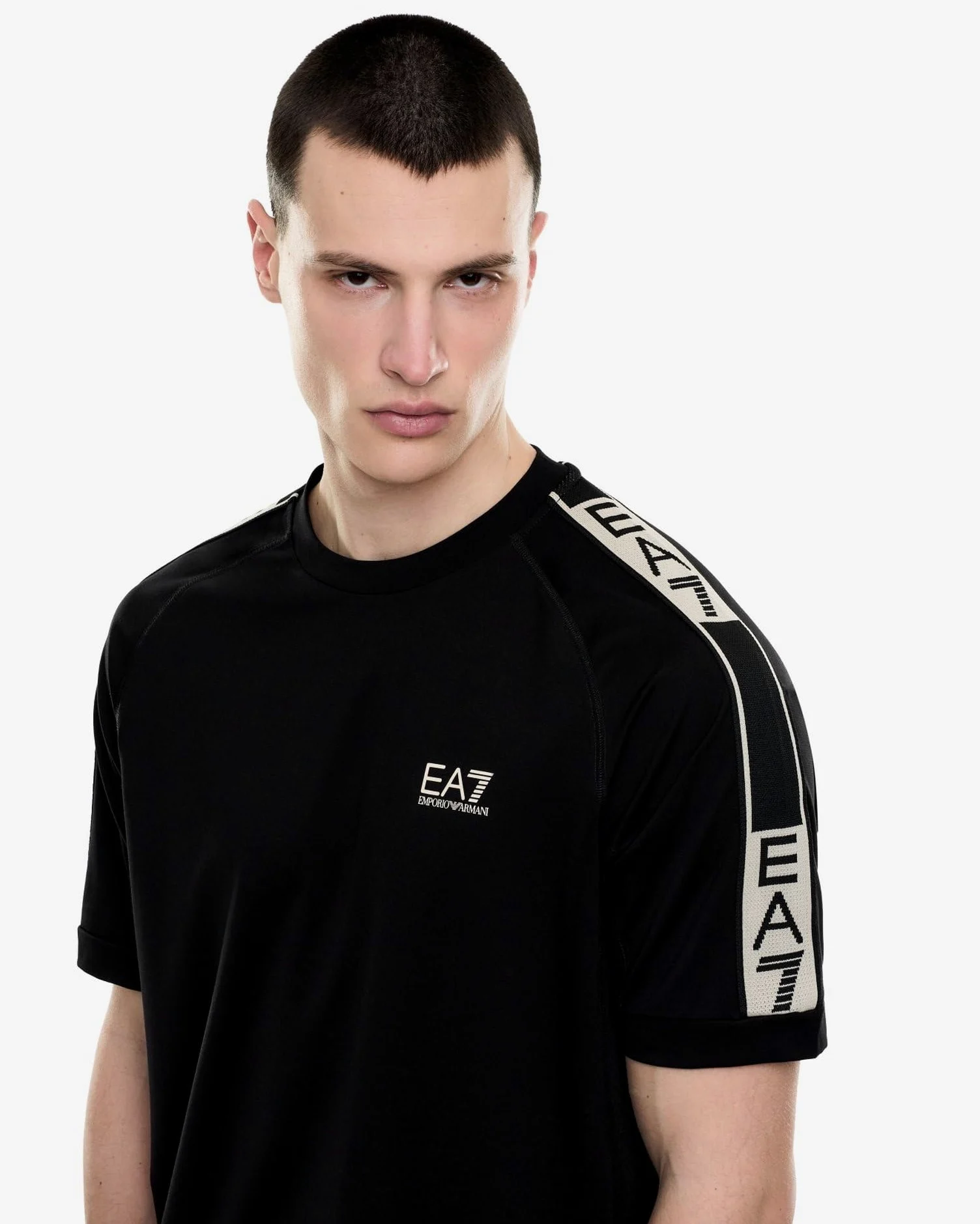 EA7 Emporio Armani męska koszulka graficzna z mieszanki wiskozy stretch 7M001395AF16724 8033919894899-3XL