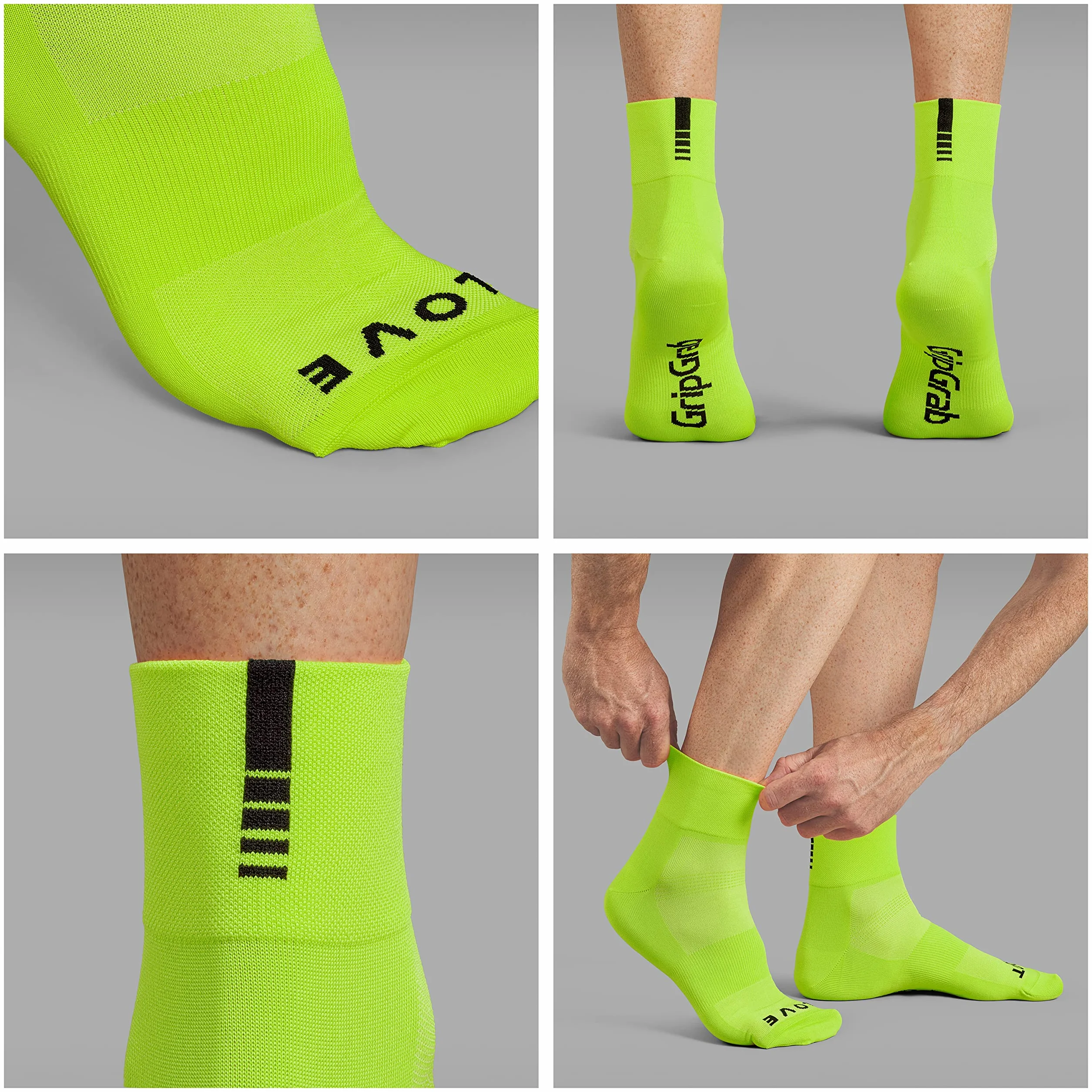GripGrab Lightweight SL Performance letnie skarpety rowerowe, 1 sztuka i 3 pary, 2 długości, skarpety rowerowe, długie, krótkie